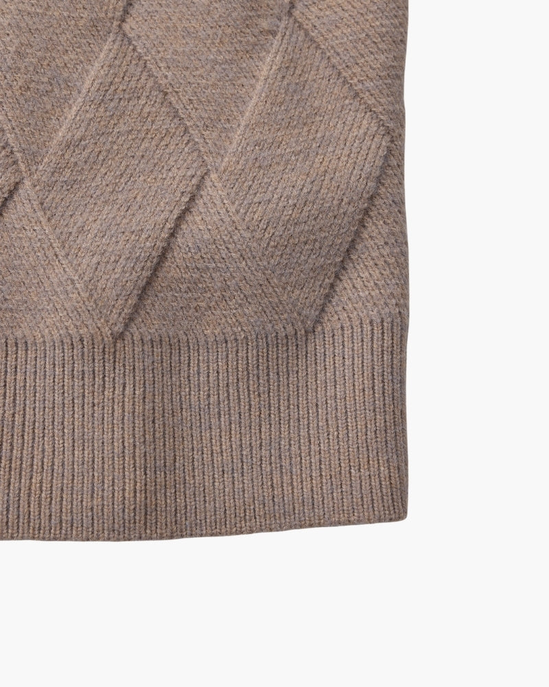 Diamond Knit Crewneck Sweater