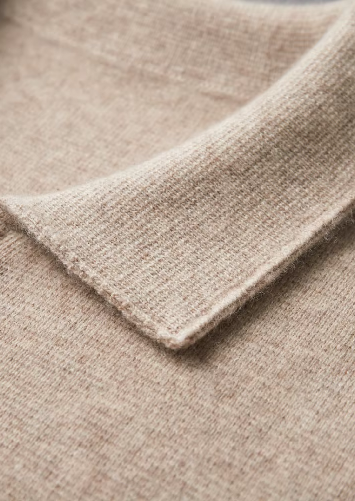 Merino Wool Zip Polo Cardigan