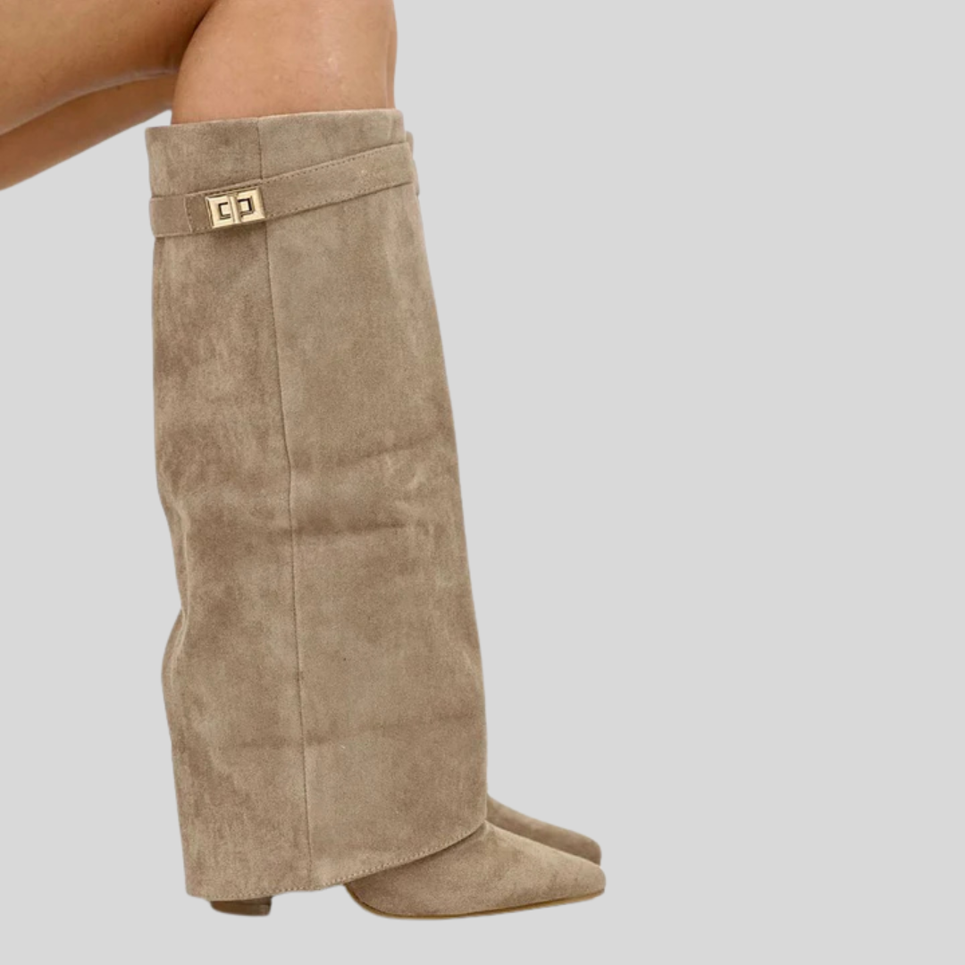 ARABELLA™ - Khaki Suede Boots