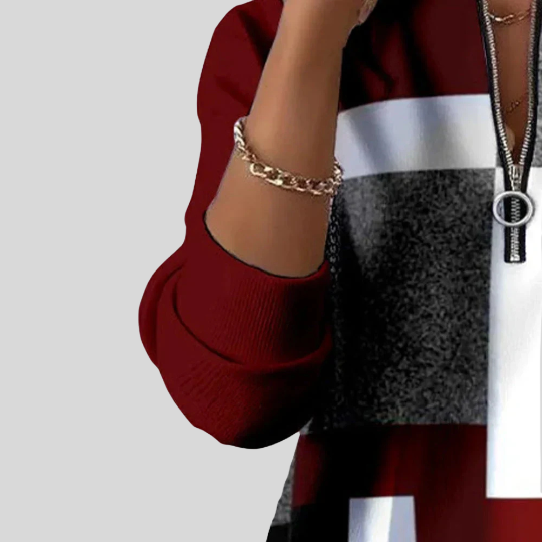 Velstine™ | Knitted Zip-Up Sweater