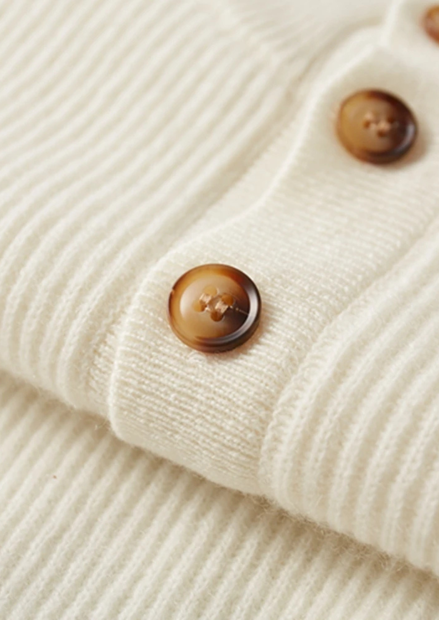 Cashmere Button Sweater