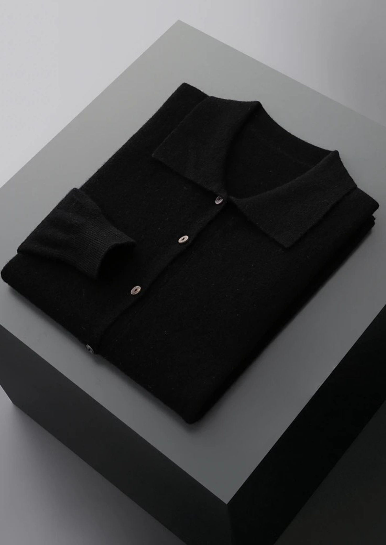 Cashmere Polo Cardigan