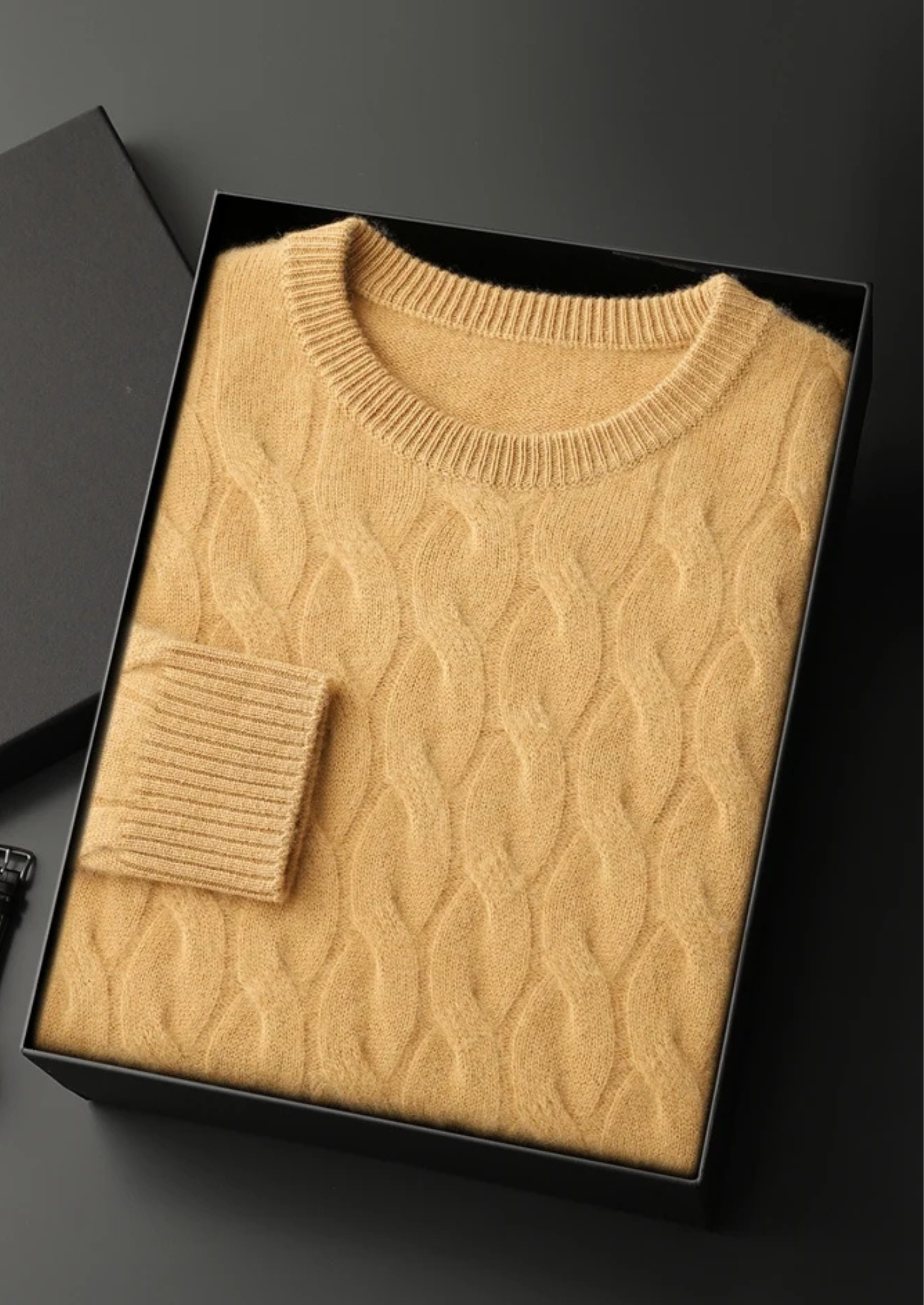 Wool Cable Crewneck