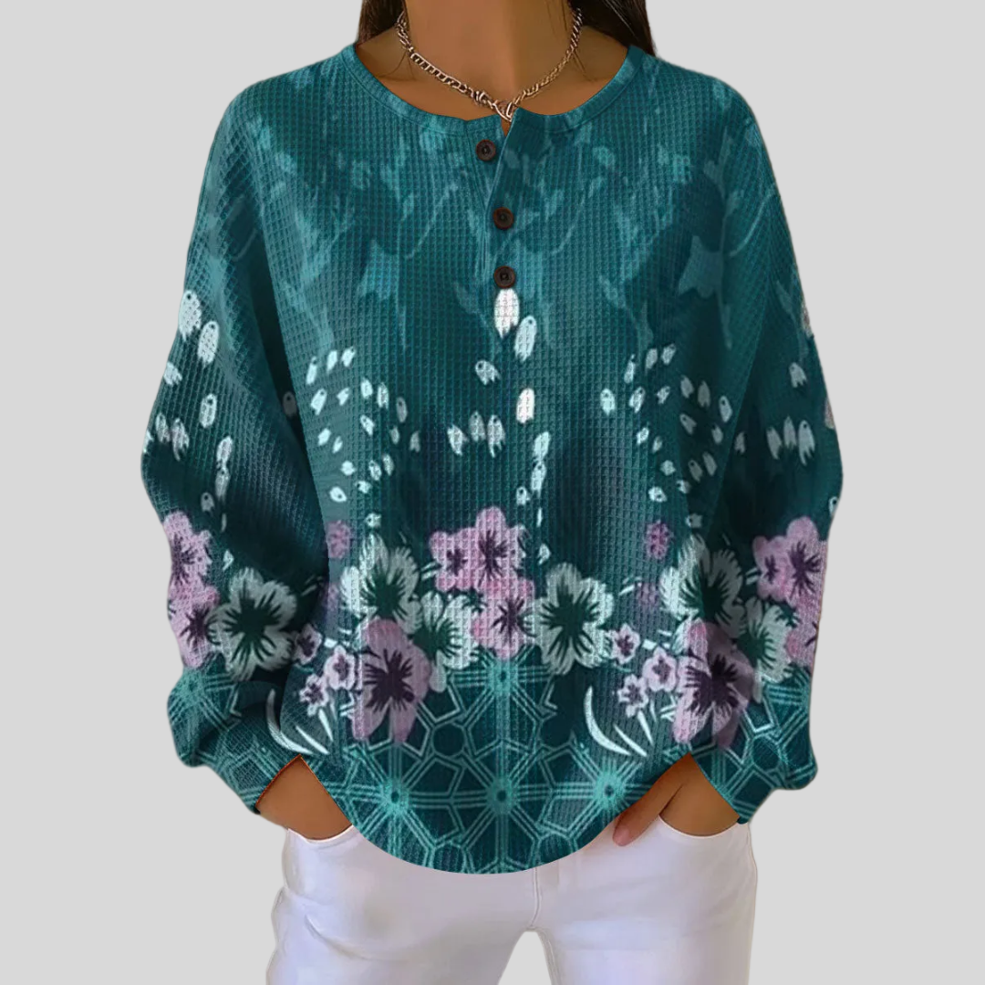 Nora | Sweater with Floral Color Pattern
