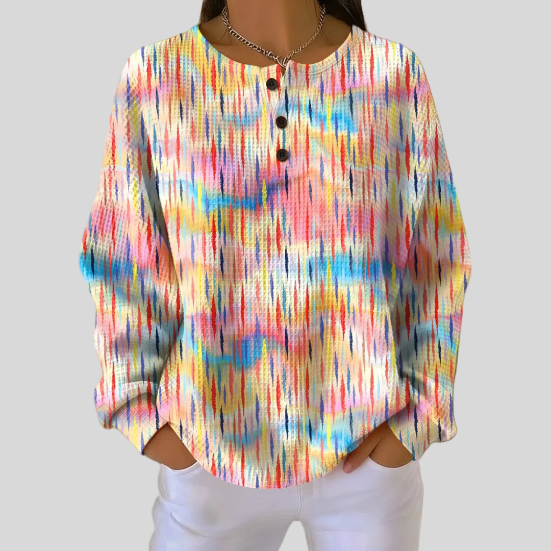 Sofia | Colorful Sweater with Raindrop Pattern