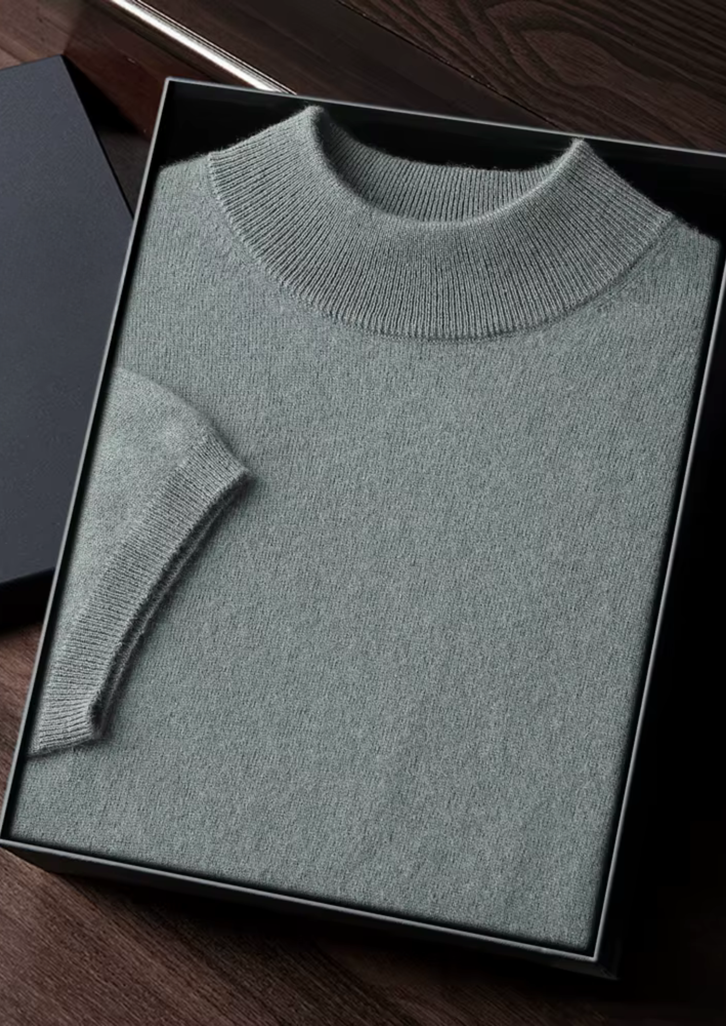Cashmere Mock Neck T-Shirt