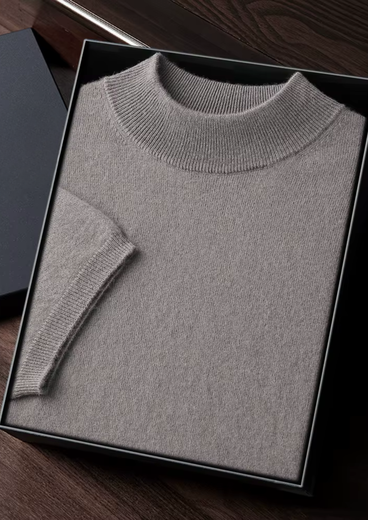 Cashmere Mock Neck T-Shirt