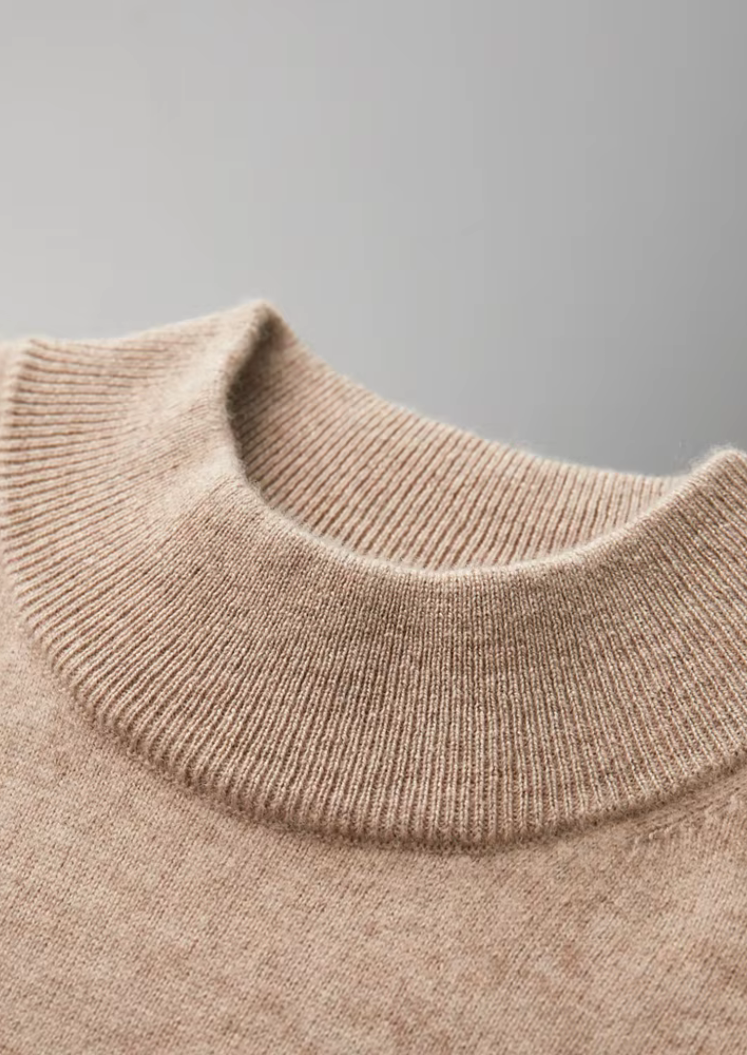 Cashmere Mock Neck T-Shirt