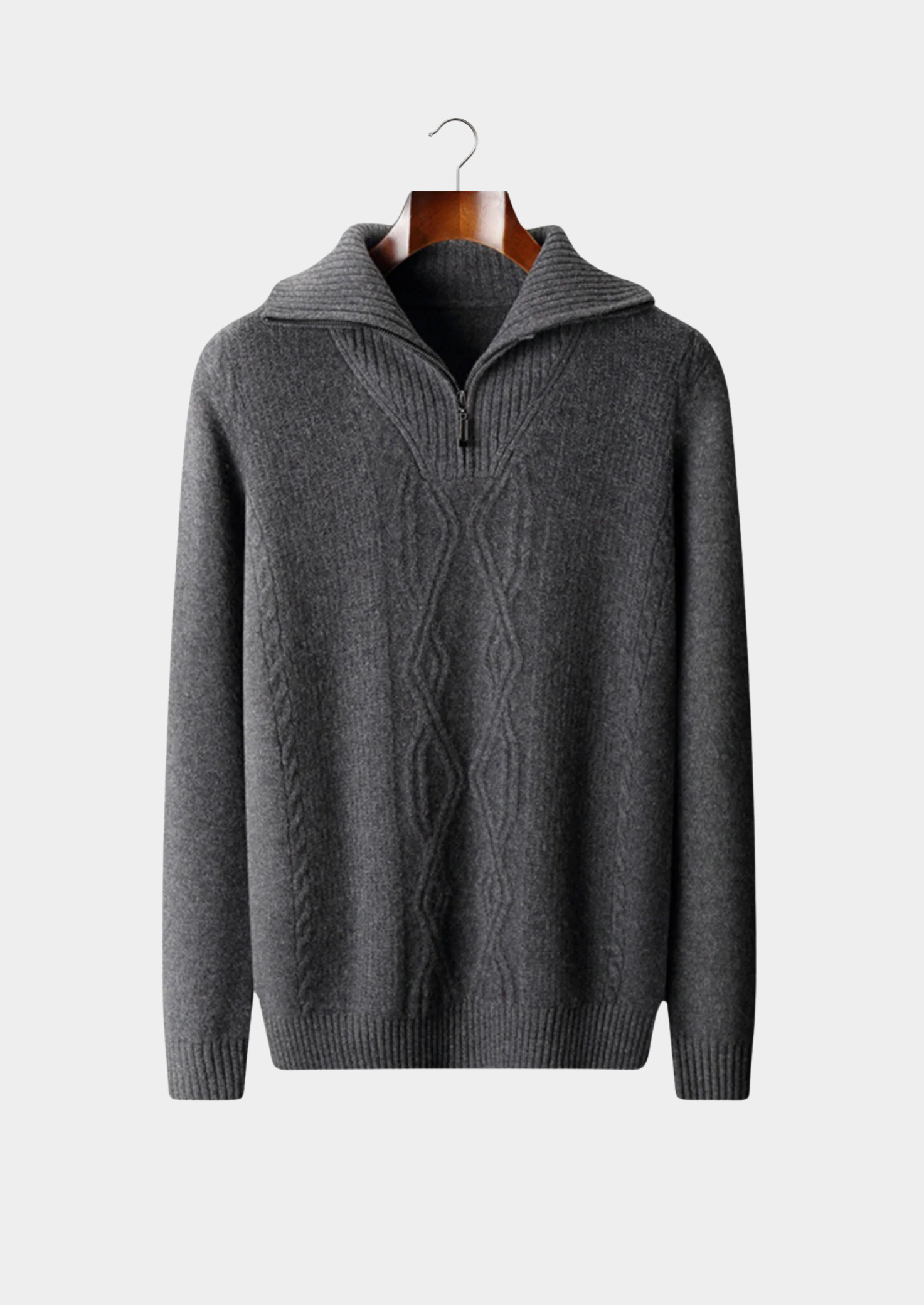 Wool Quarter Zip Sweater