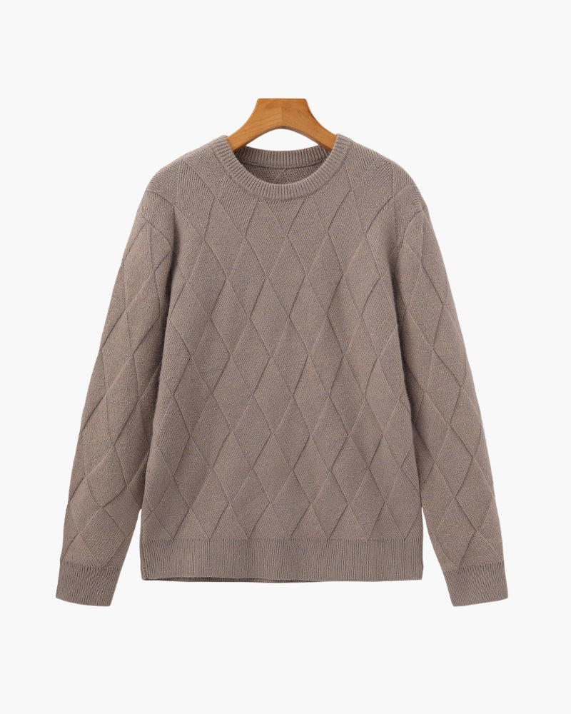 Diamond Knit Crewneck Sweater