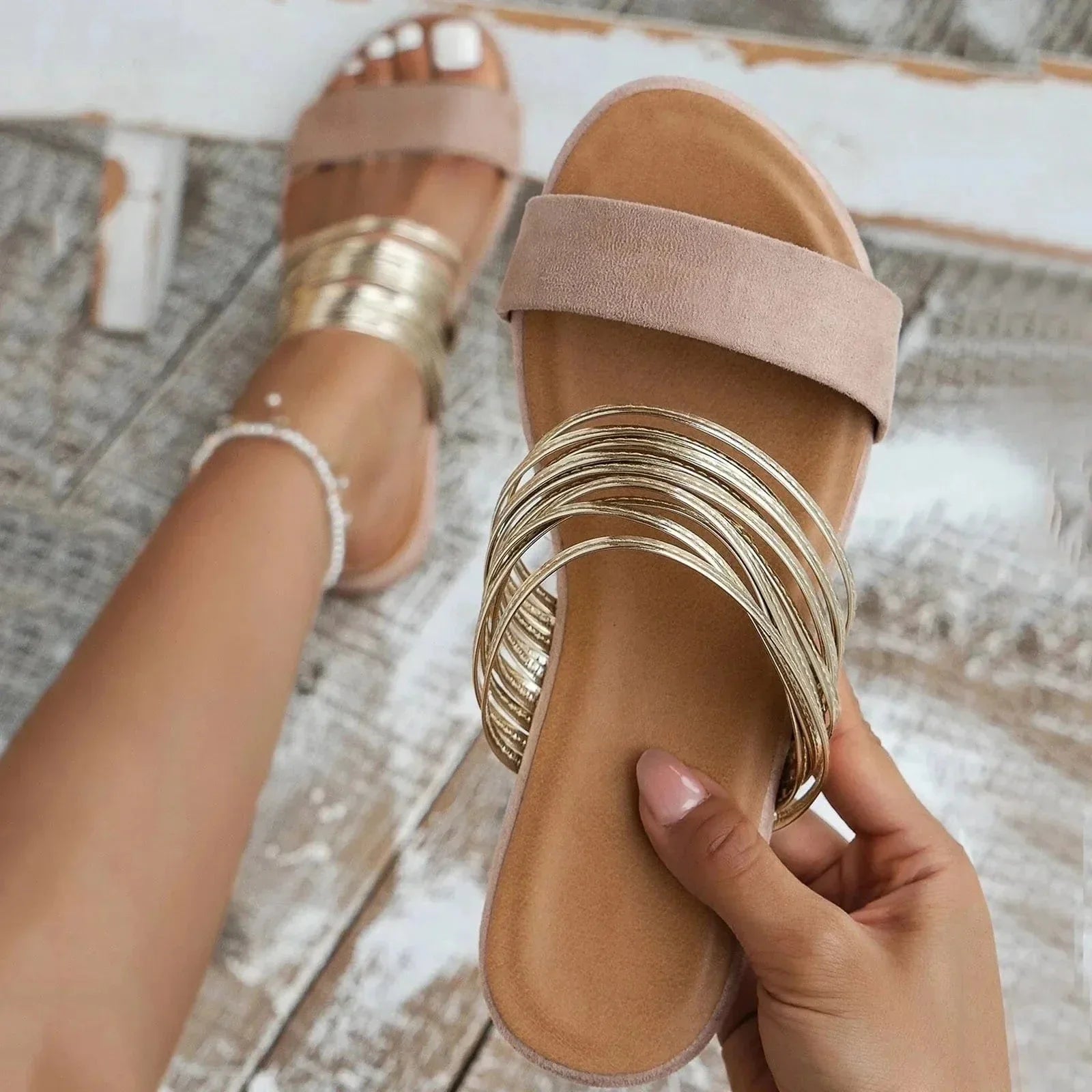 Alana | Women's Suede Orthopedic Slip-On Sandals