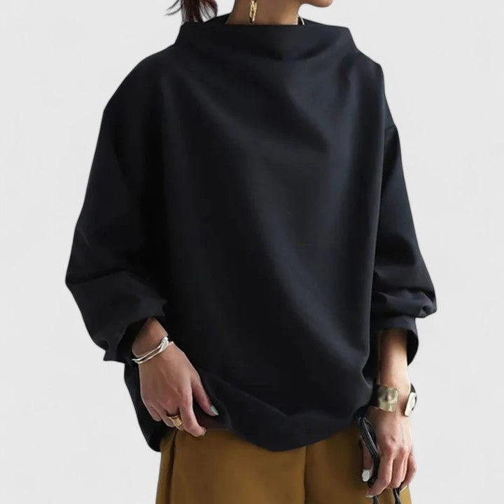 Brenda | Women's High Neck Relaxed Top