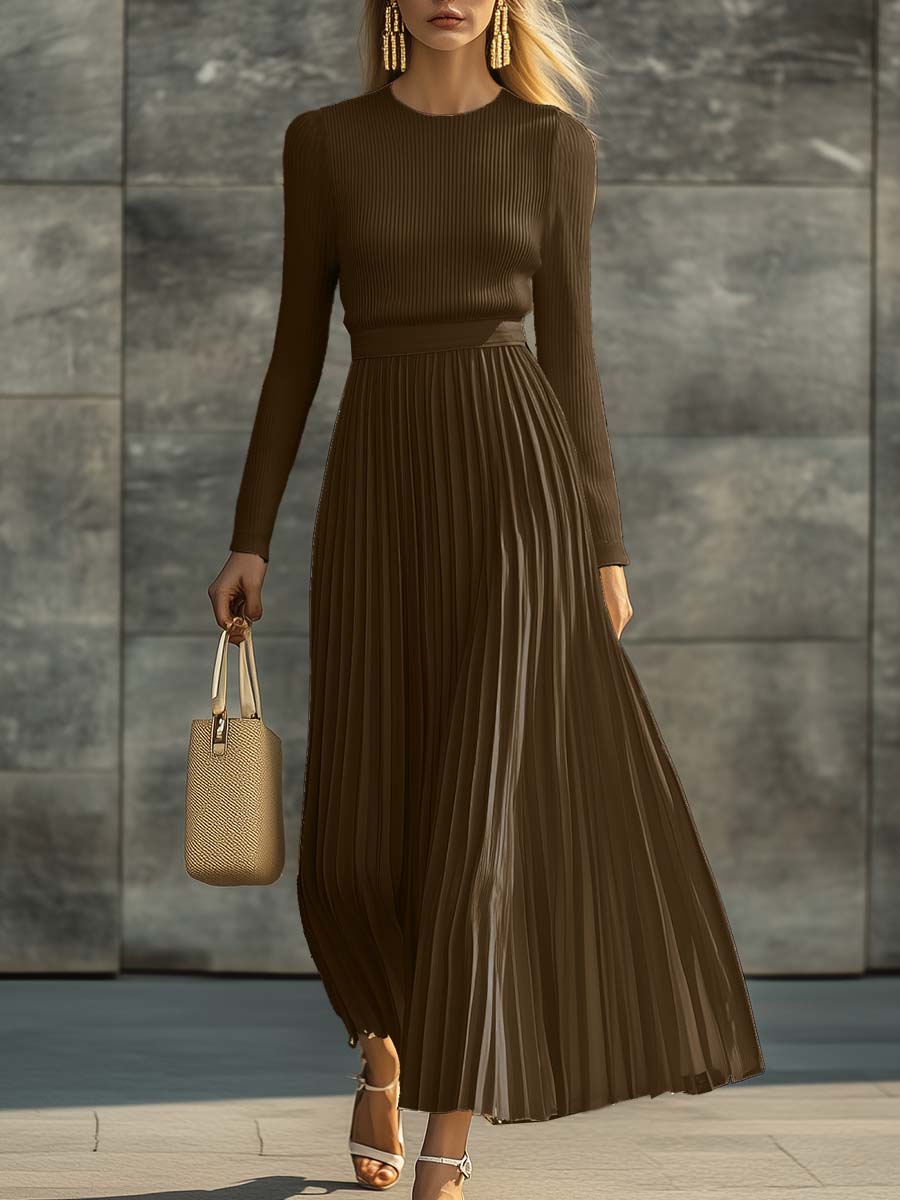 Patty | Women's Casual Knitted Satin Dress