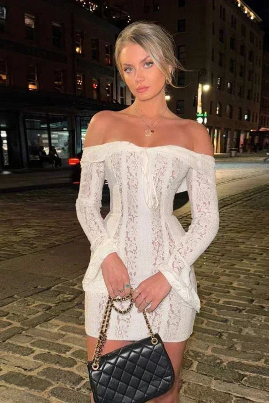 Esme | Women's Off-Shoulder Lace Mini Dress