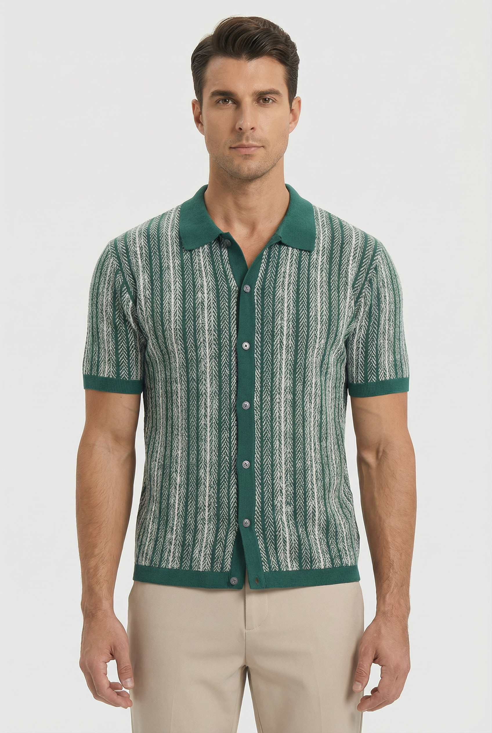 Tyler | Men's Button-Down Herringbone Shirt