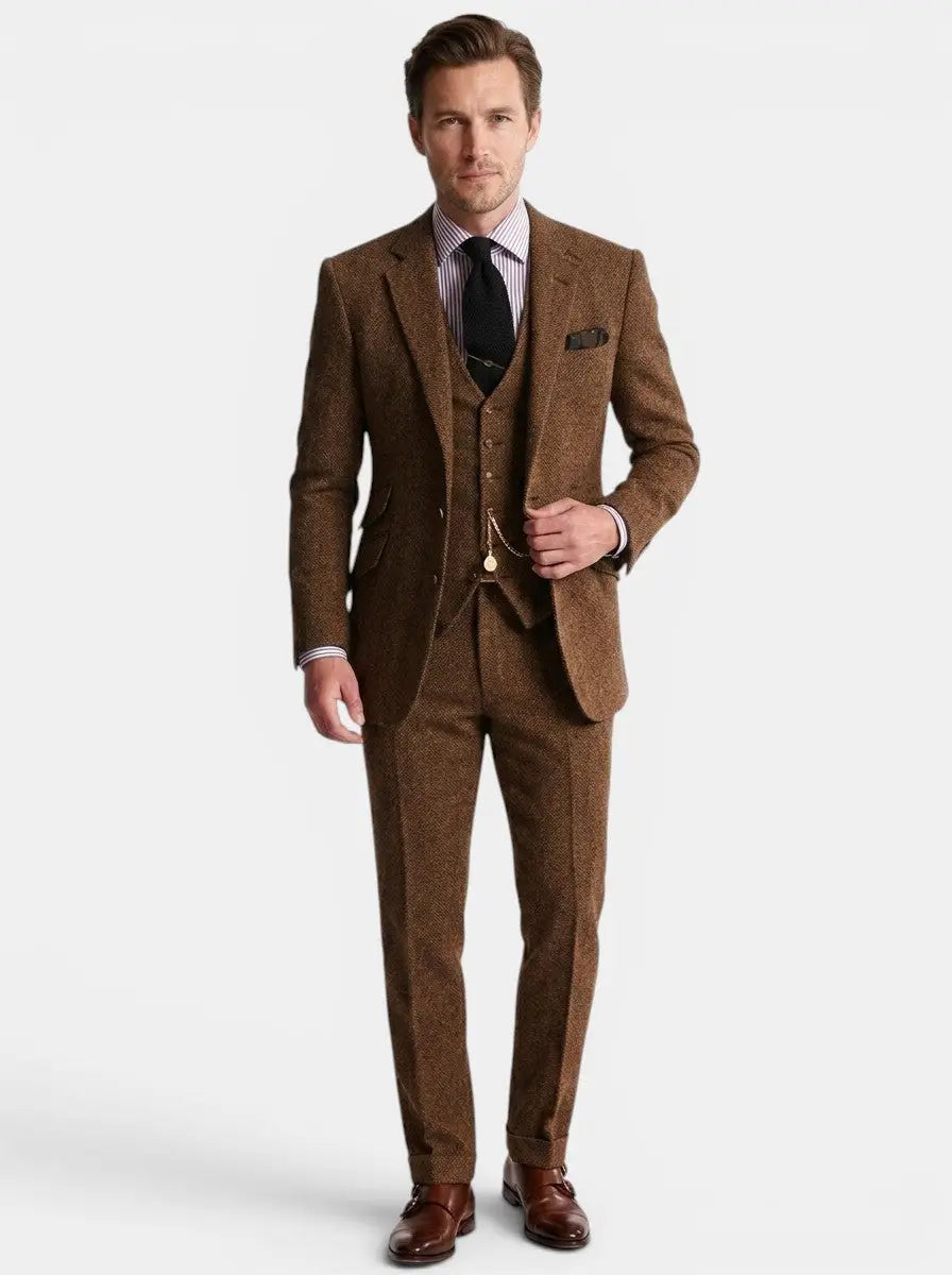 Freddie | Men's Slim Fit Vintage 3-Piece Suit