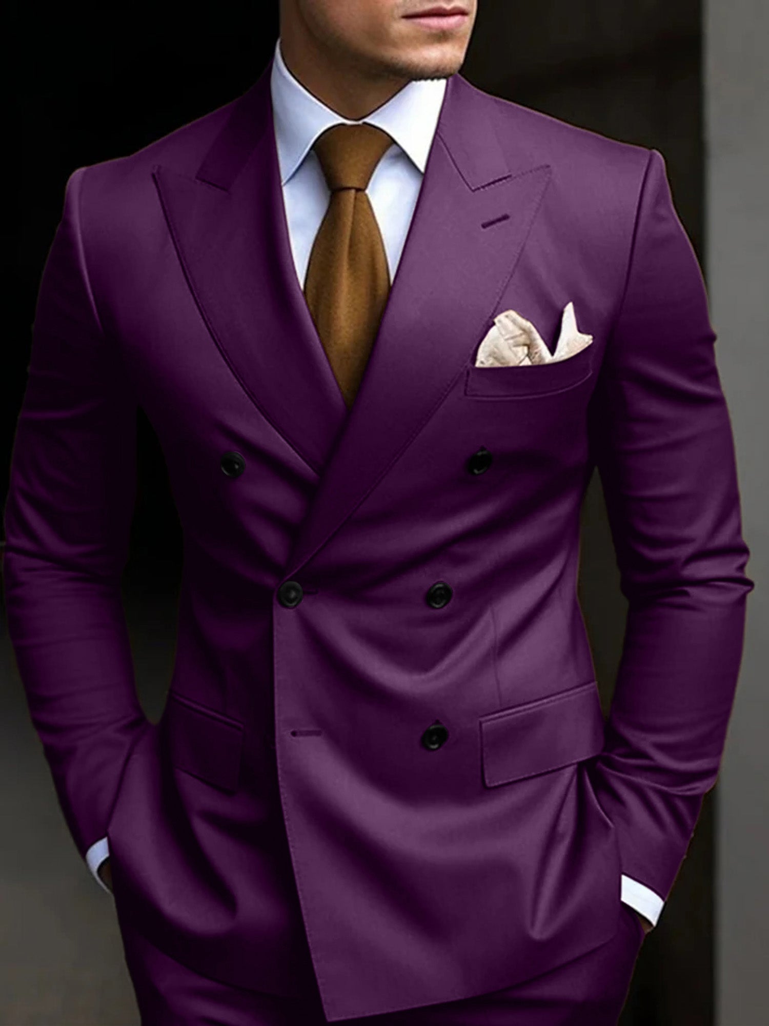 Daniel | Men's Suit Cotton Blend Double Breasted Design