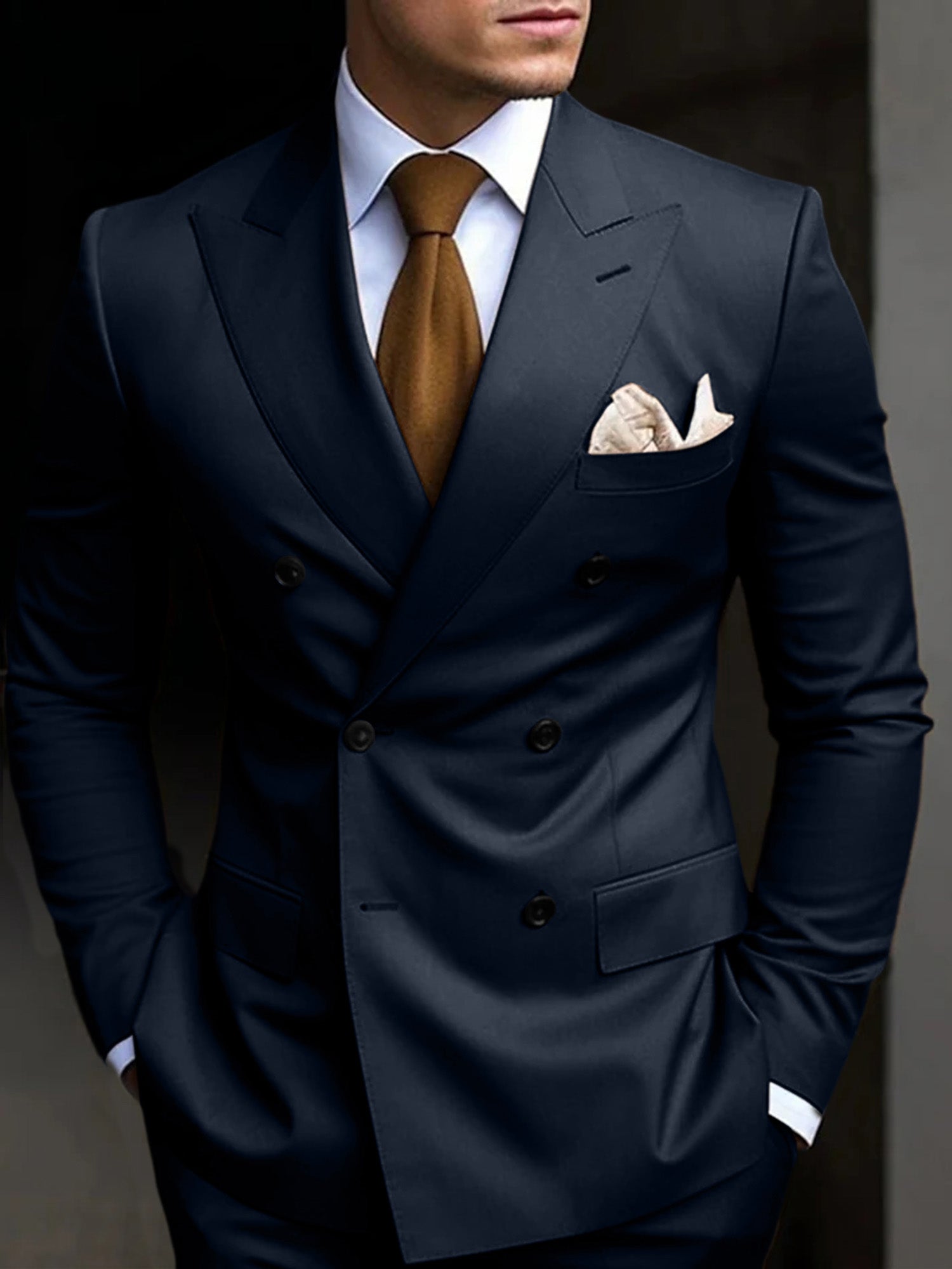 Daniel | Men's Suit Cotton Blend Double Breasted Design