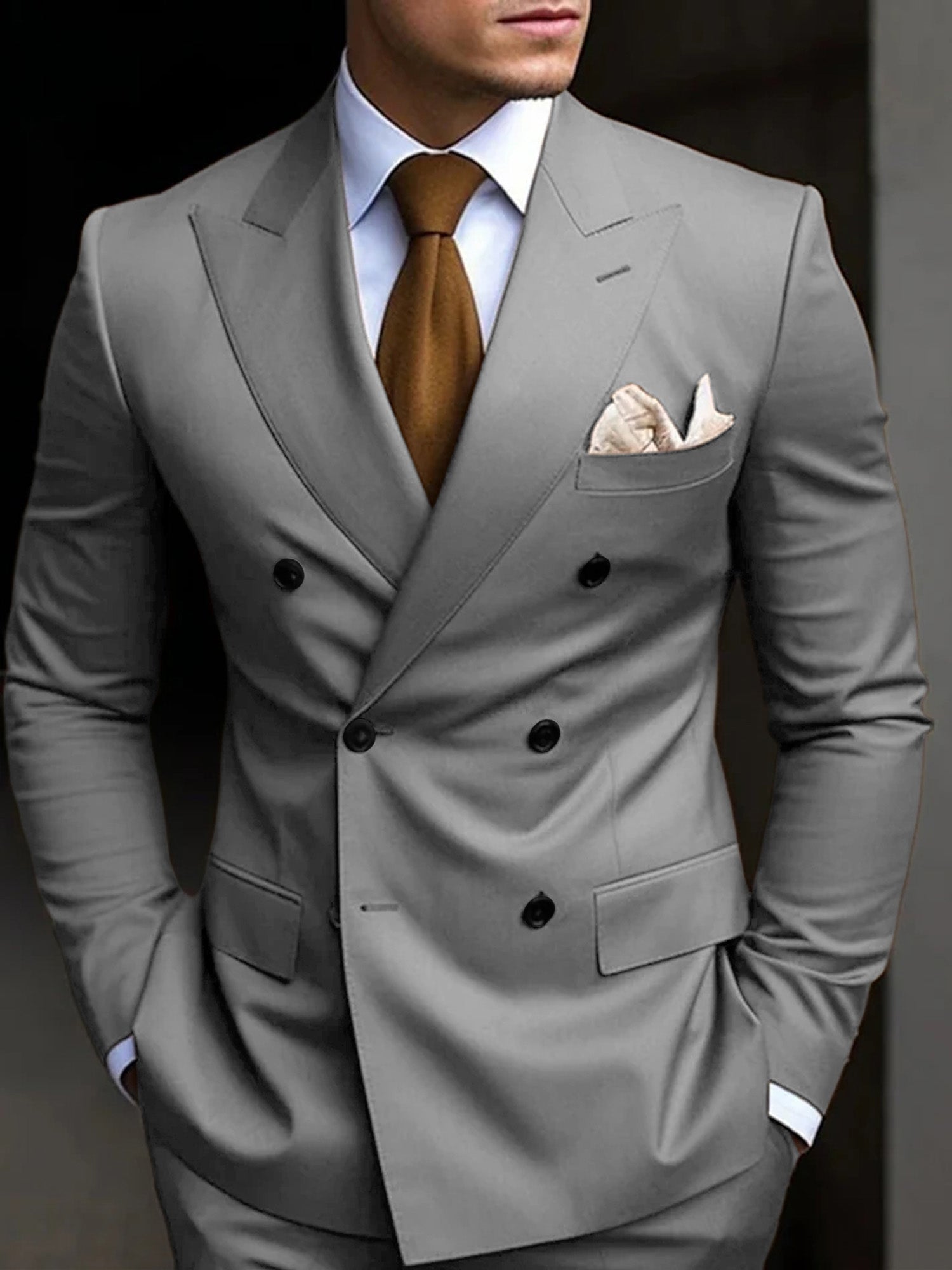 Daniel | Men's Suit Cotton Blend Double Breasted Design