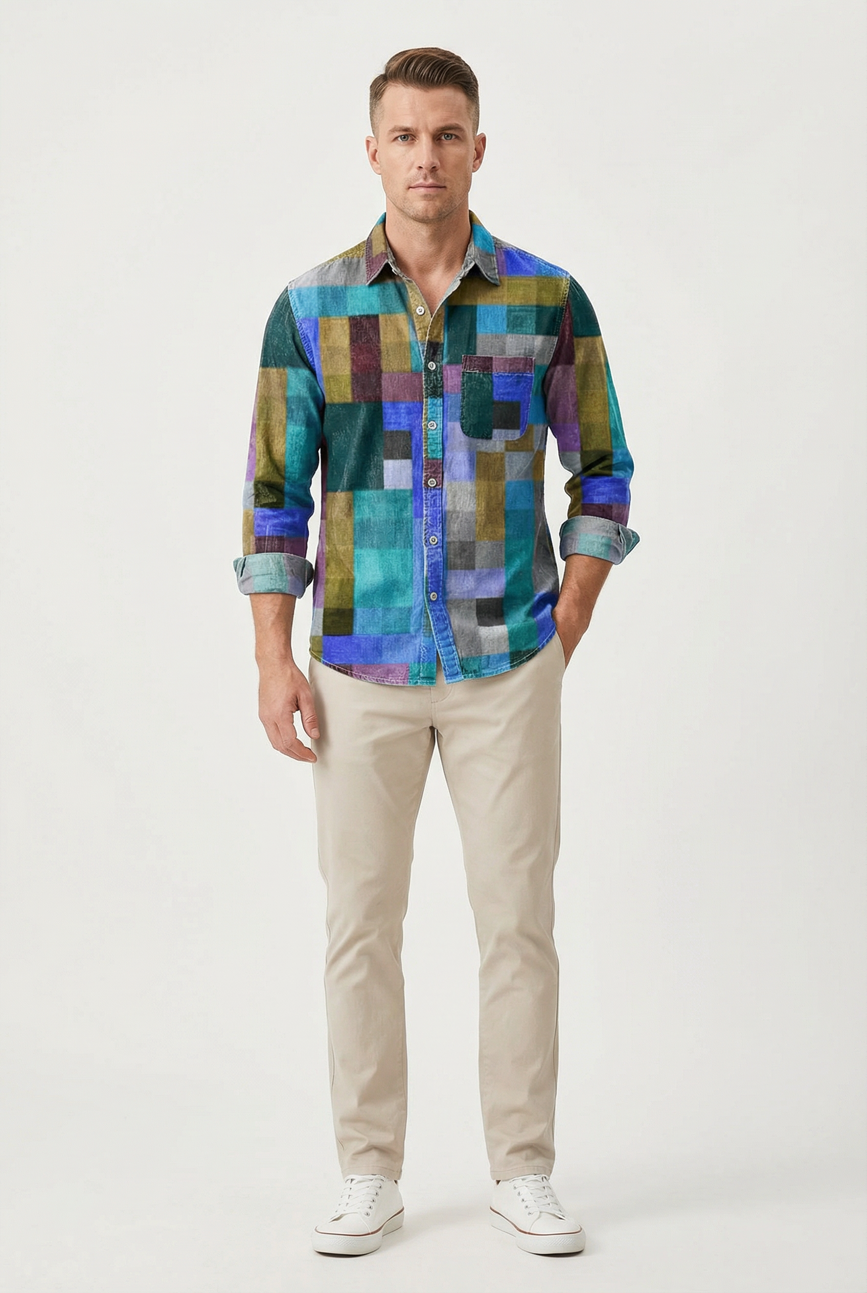 Cameron | Men's Casual Relaxed Fit Button-Up Shirt