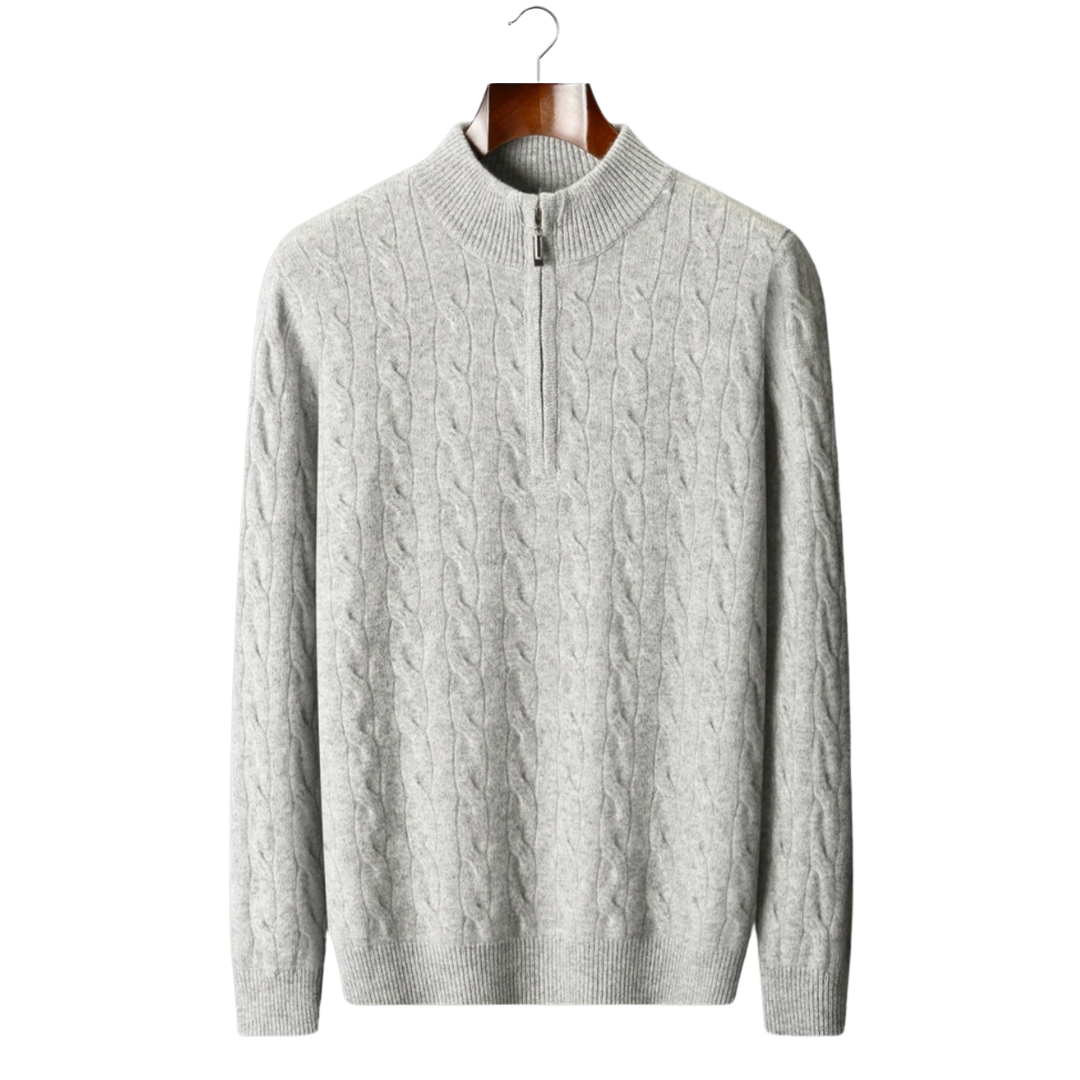 Wool Cable Half-Zip