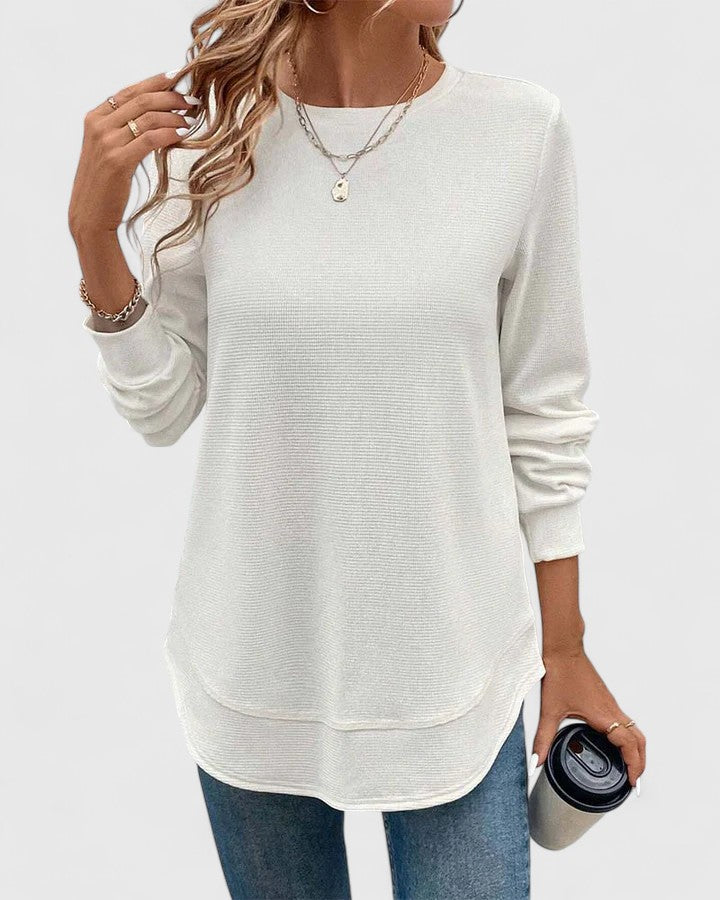 Nina | Women's Soft O-Neck Long Sleeve Top