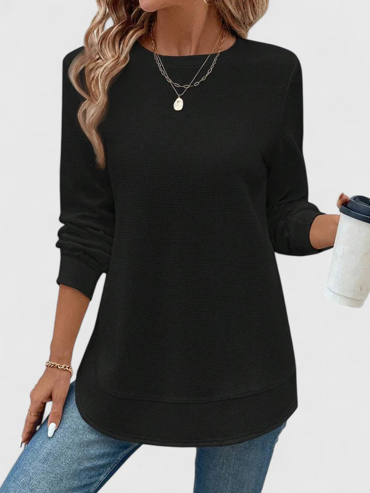 Nina | Women's Soft O-Neck Long Sleeve Top