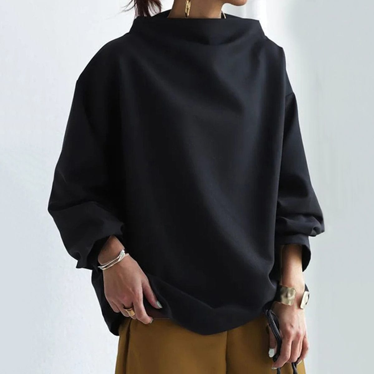 Rachel | Women's High Neck Relaxed Top