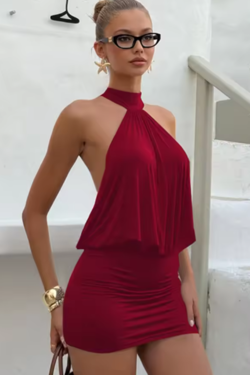 Sienna | Women's Halter Neck Backless Mini Dress