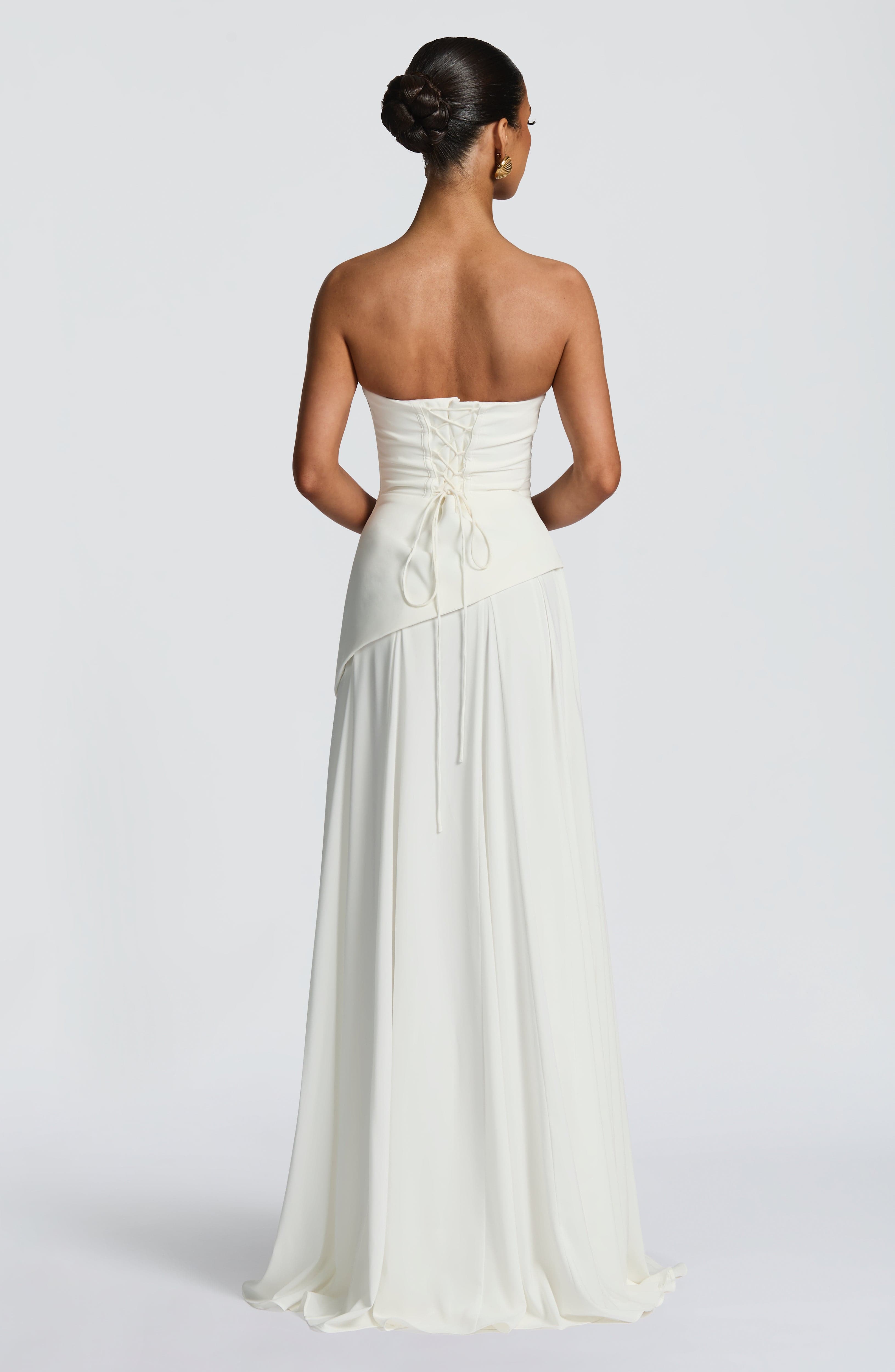 Sophia | Women's Satin Strapless Maxi Evening Dress