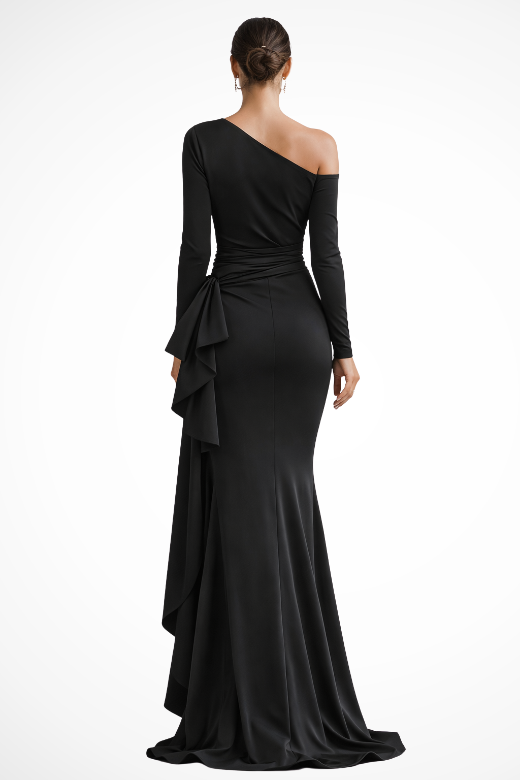 Viola | Women's Satin One Shoulder Maxi Dress
