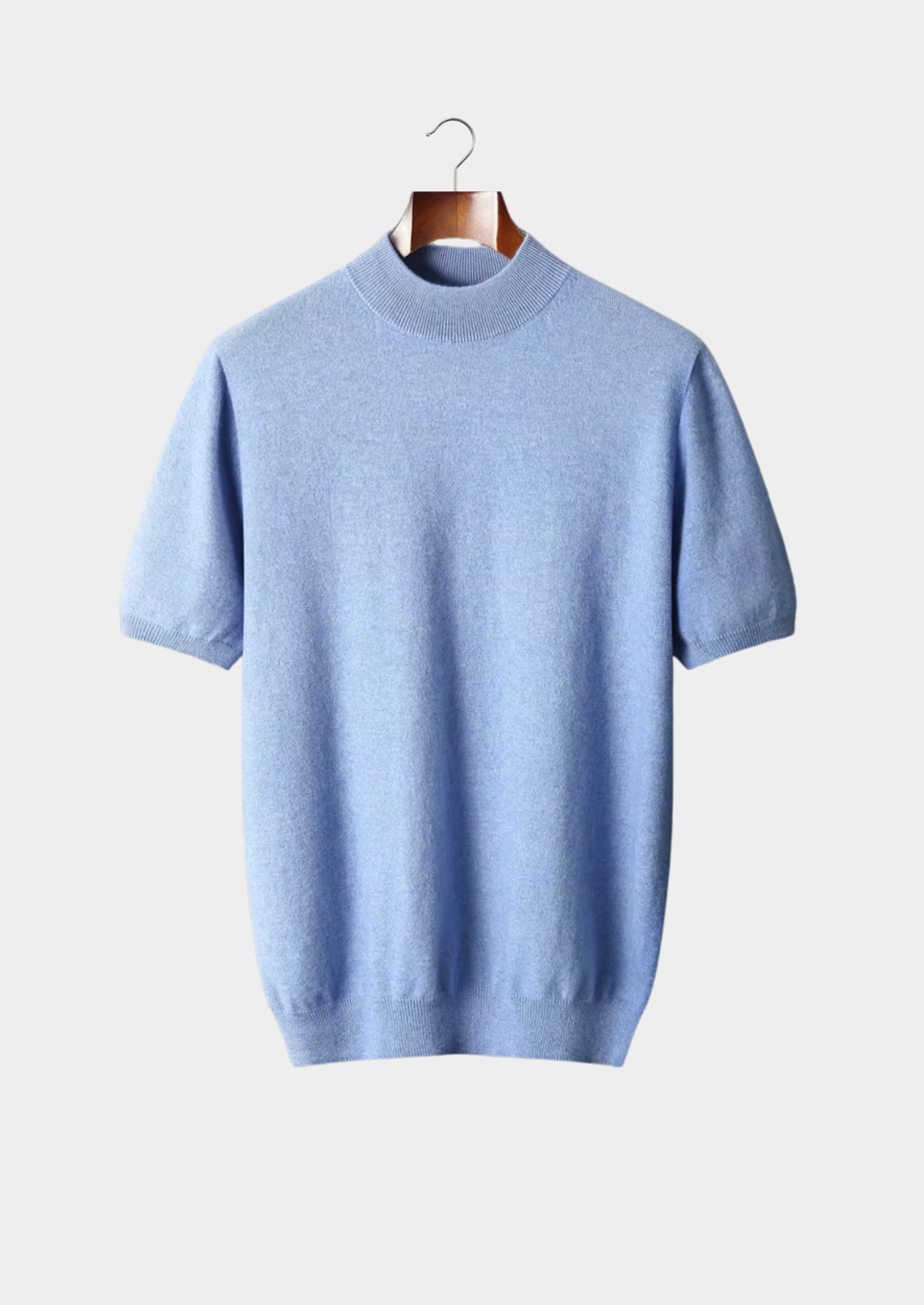 Cashmere Mock Neck T-Shirt