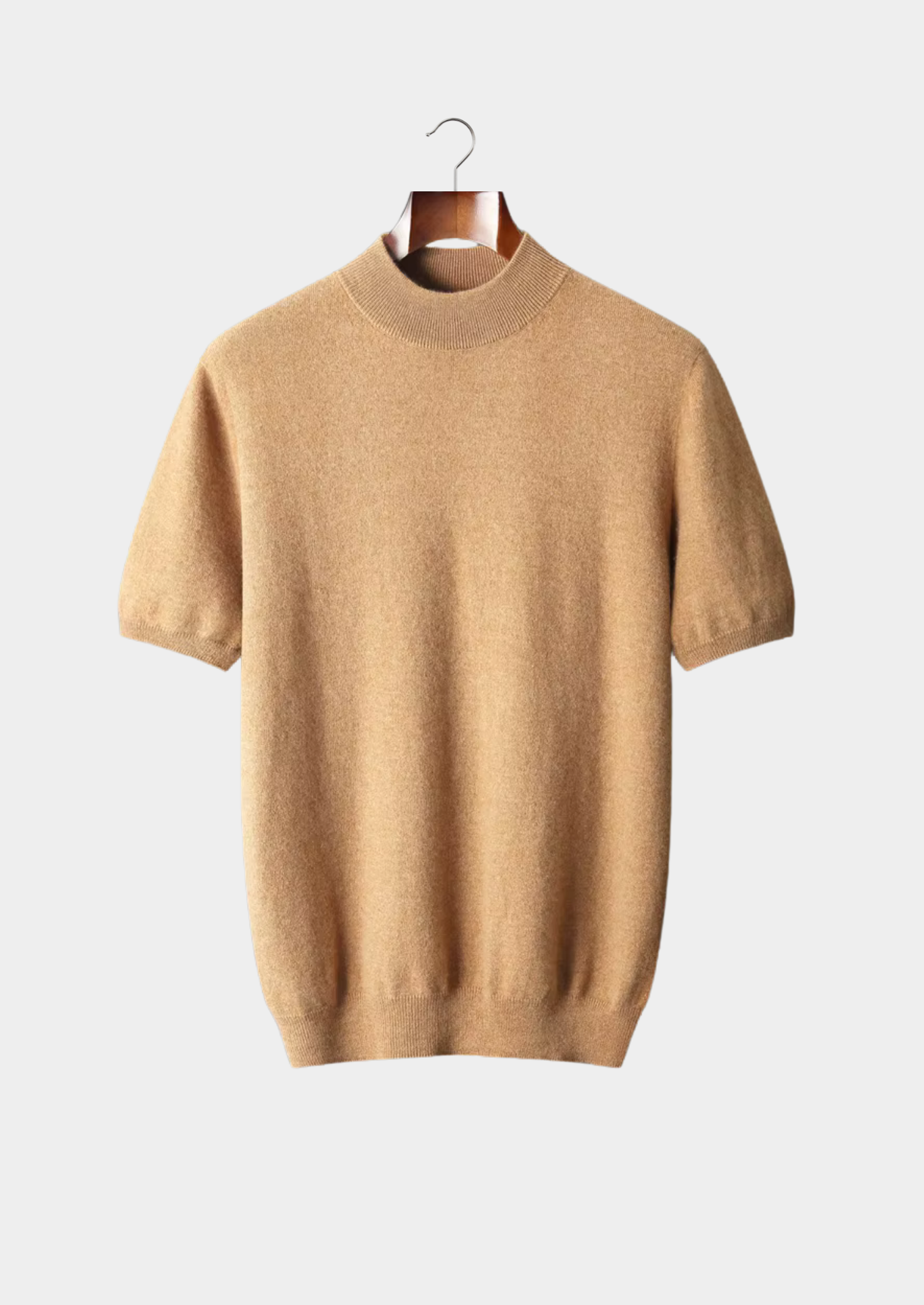 Cashmere Mock Neck T-Shirt