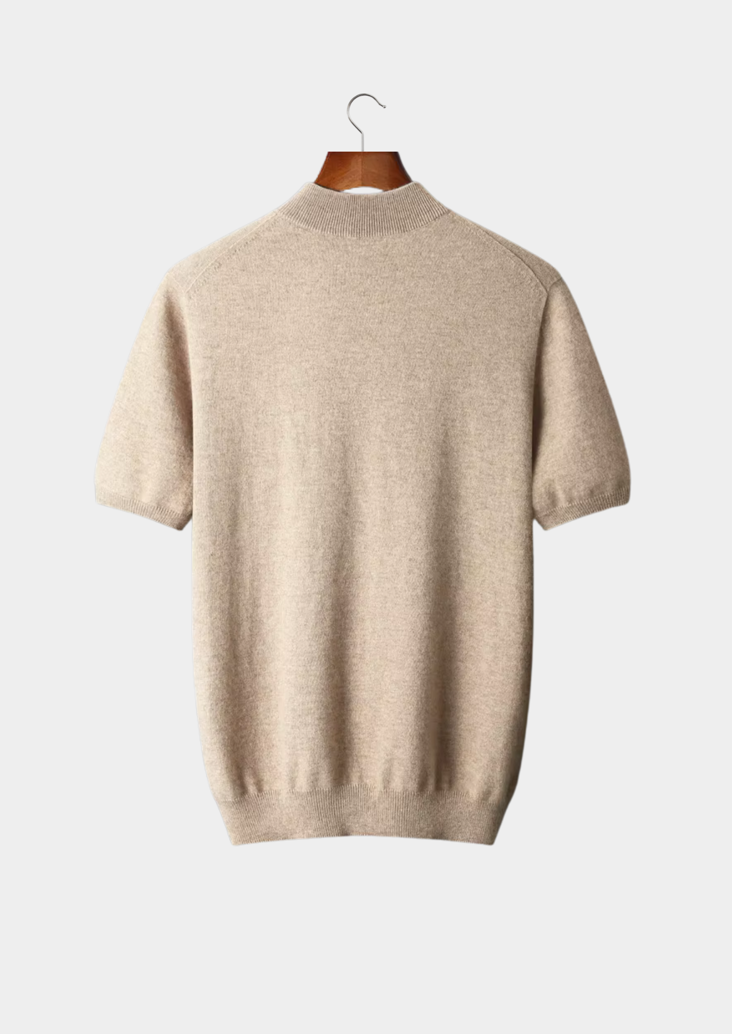 Cashmere Mock Neck T-Shirt