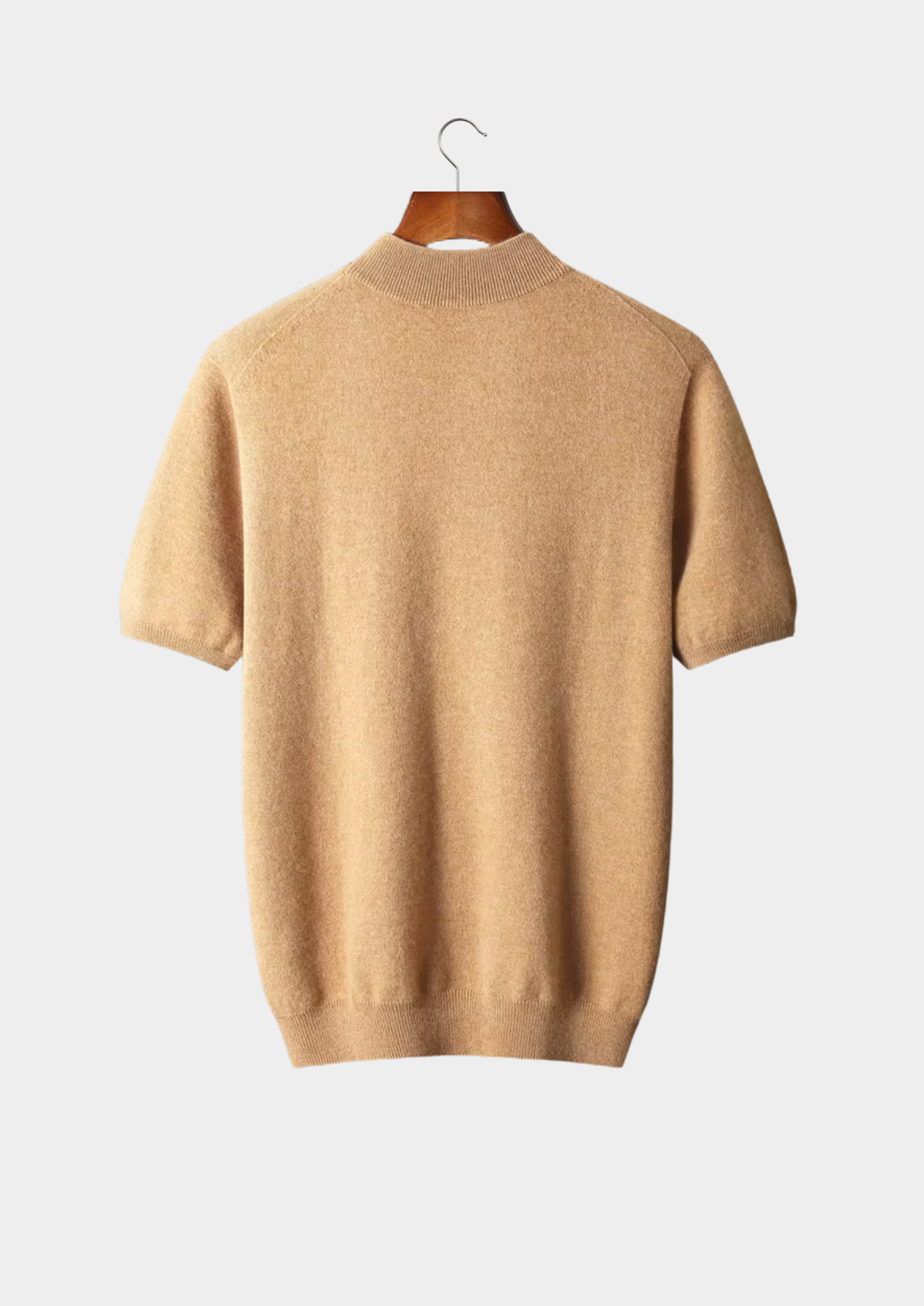 Cashmere Mock Neck T-Shirt