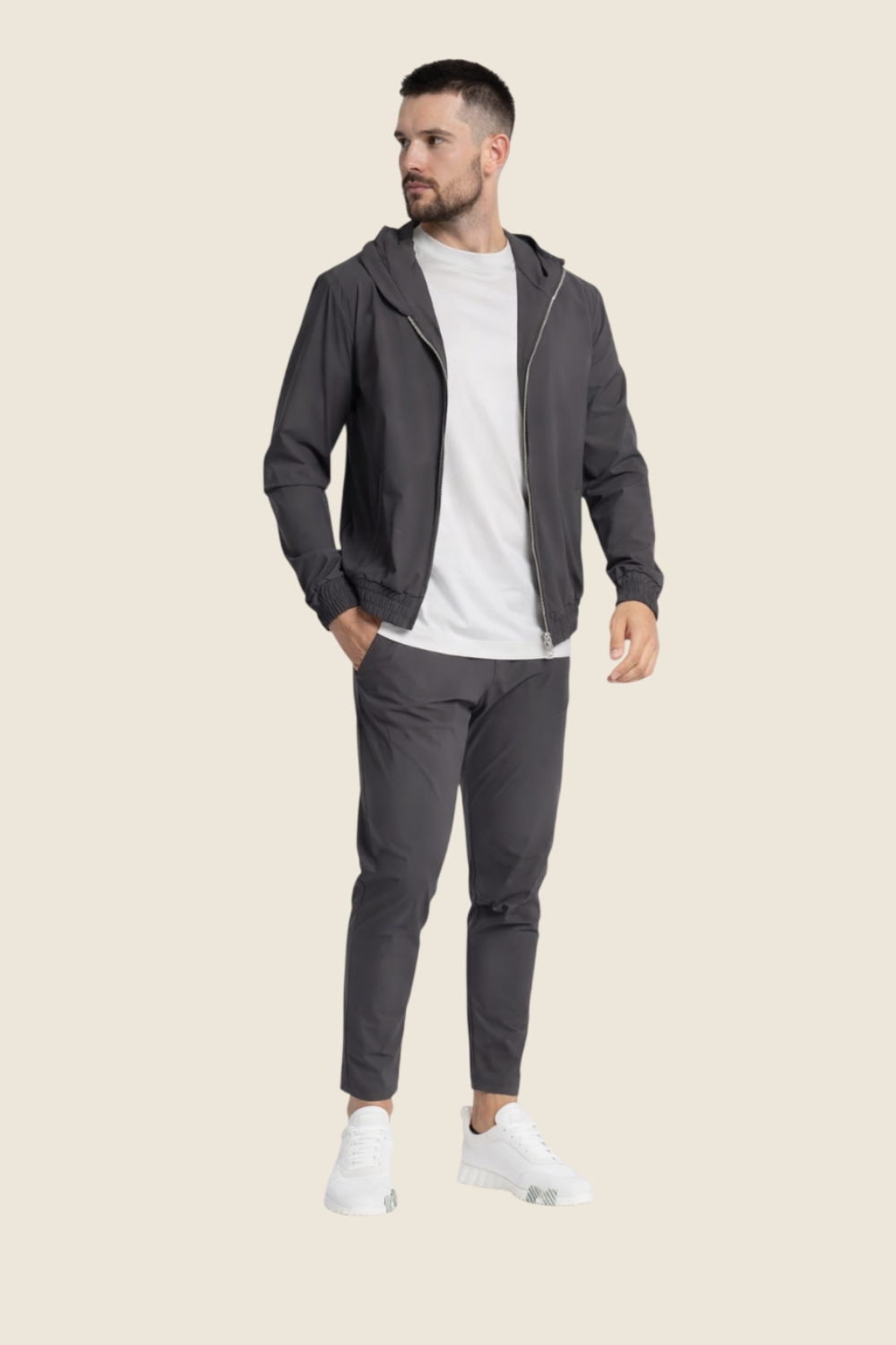 Hooded Lucerne Tech Set - Dark Grey