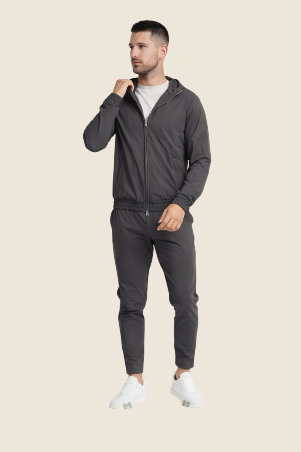 Hooded Lucerne Tech Set - Dark Grey