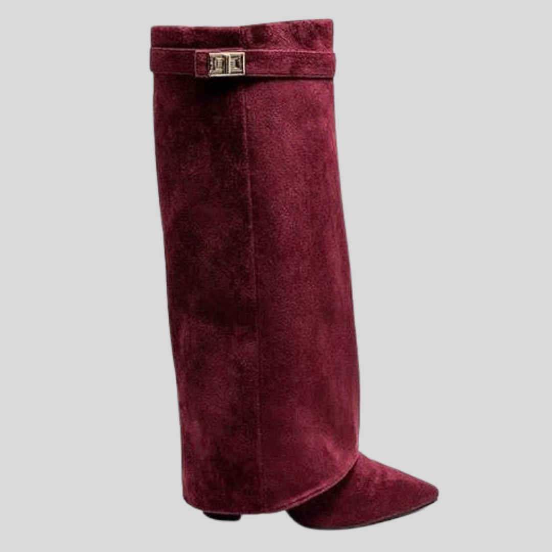 RAVEN™ - Burgundy Suede Boots