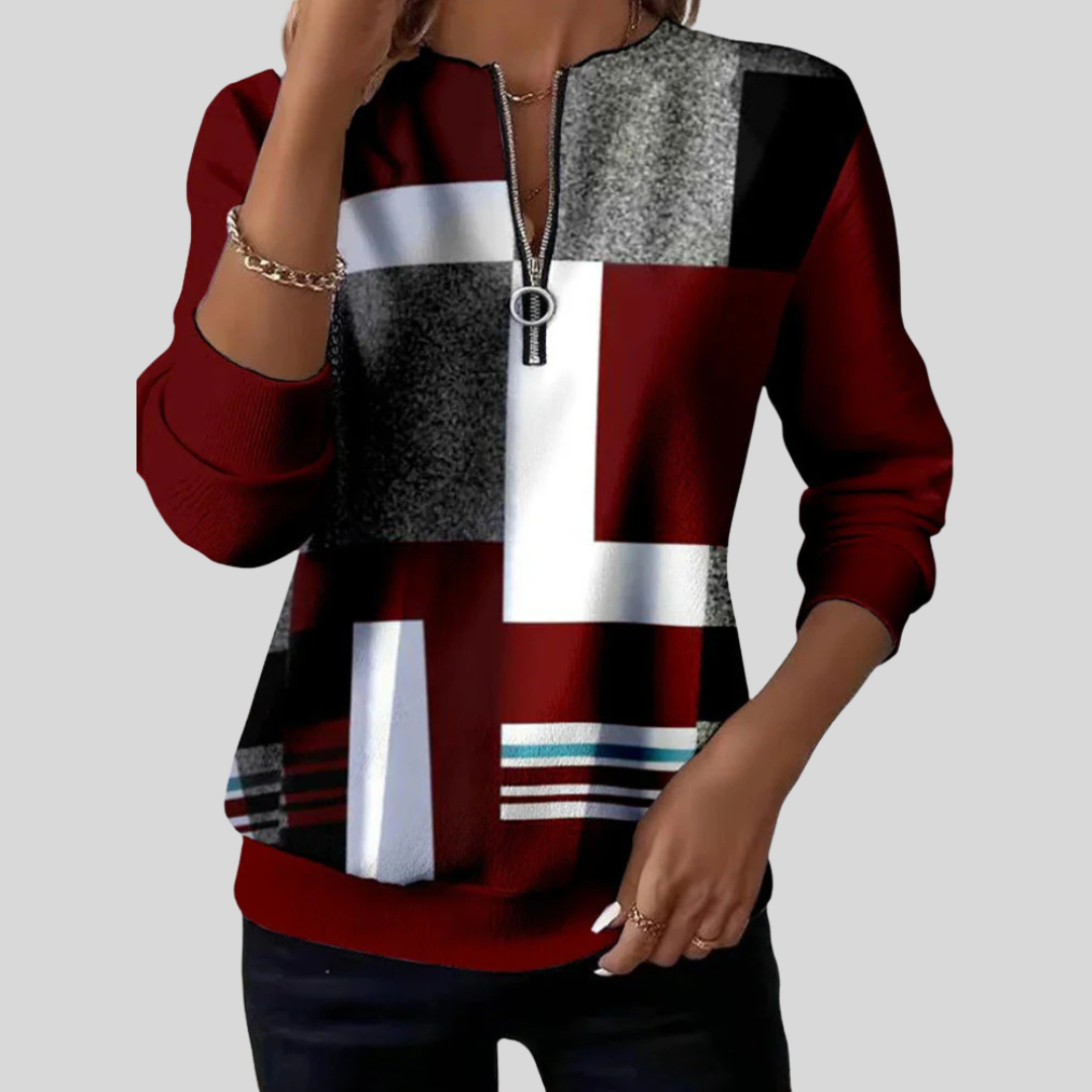 Velstine™ | Knitted Zip-Up Sweater