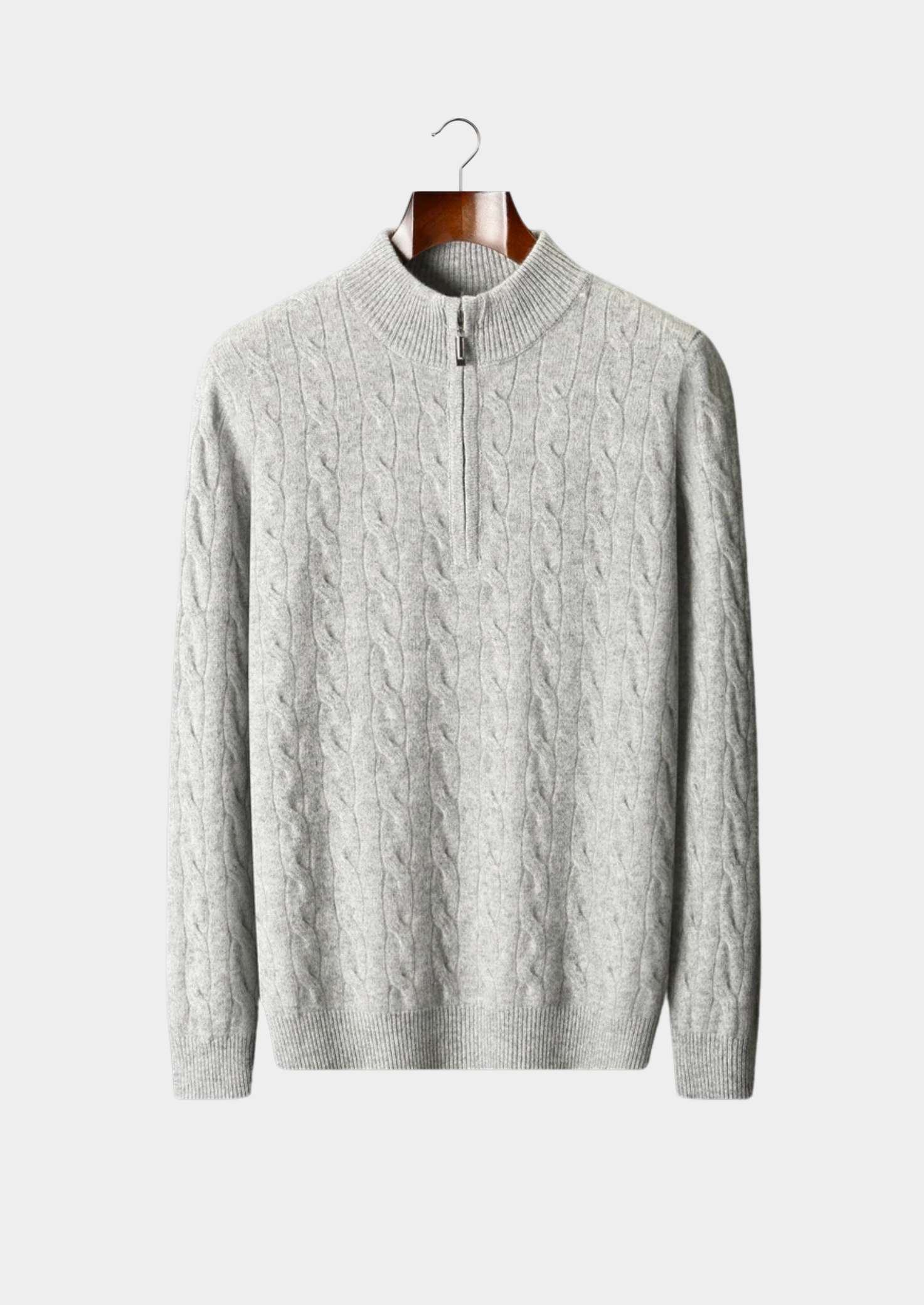 Wool Cable Half-Zip