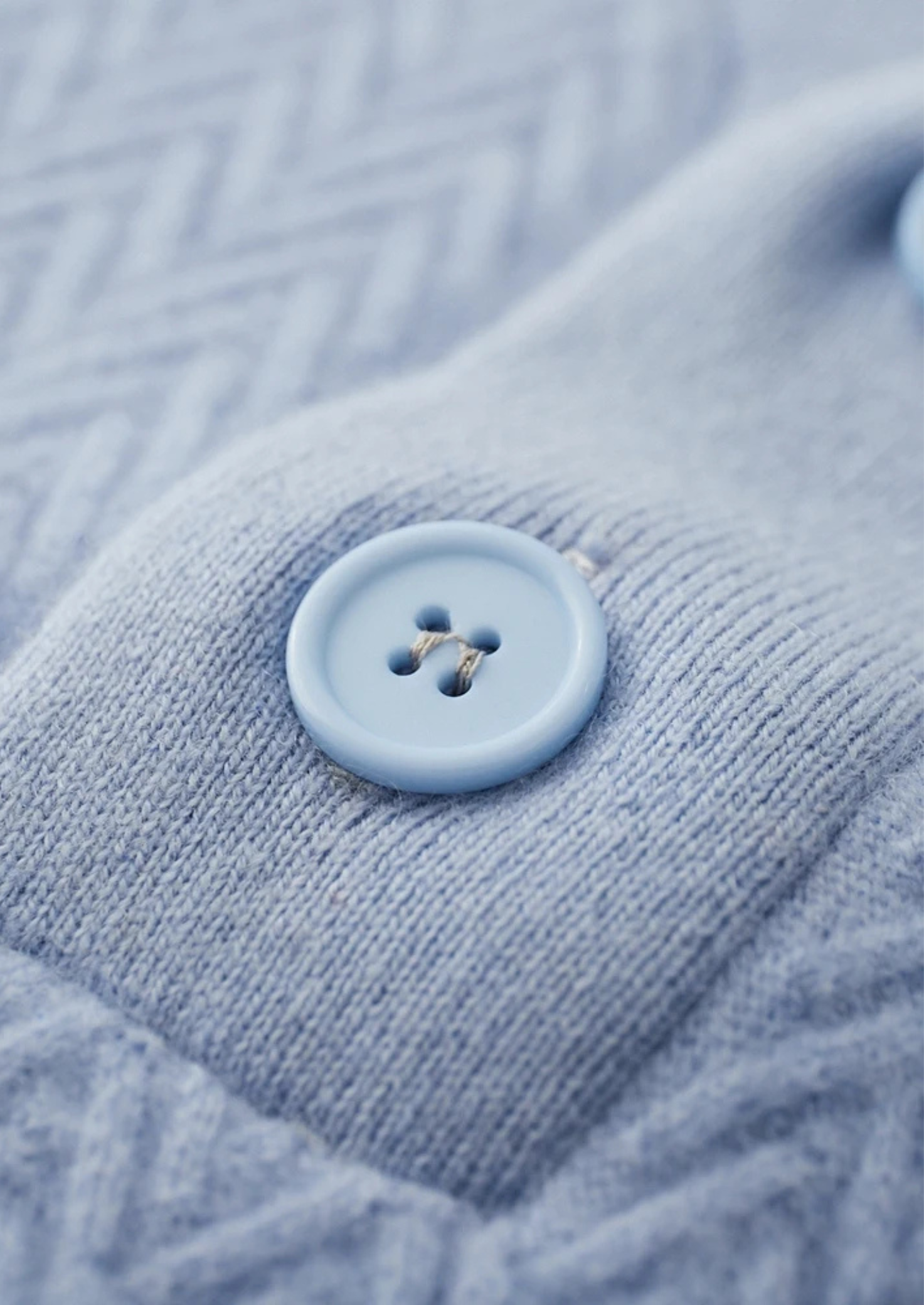 Cashmere Zigzag Button Sweater