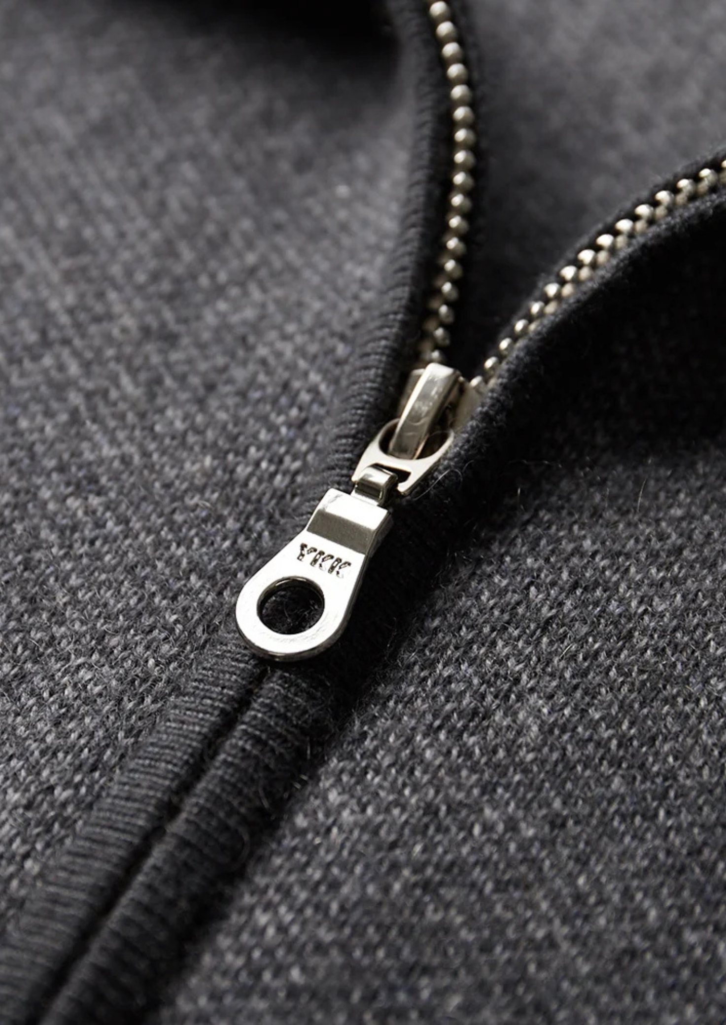 Cashmere Jacquard Zip Cardigan