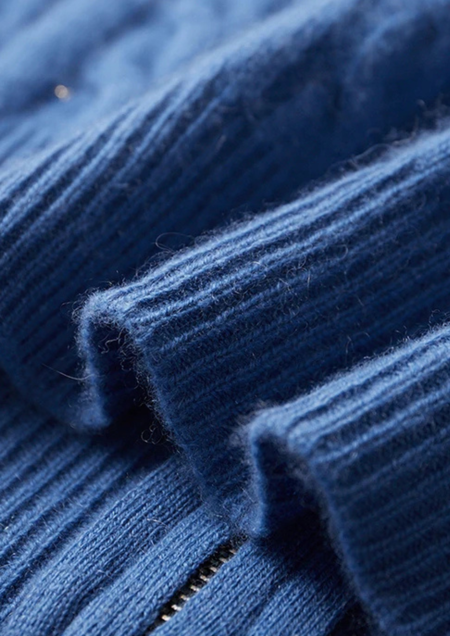 Cashmere Cable Knit Zipper Hoodie