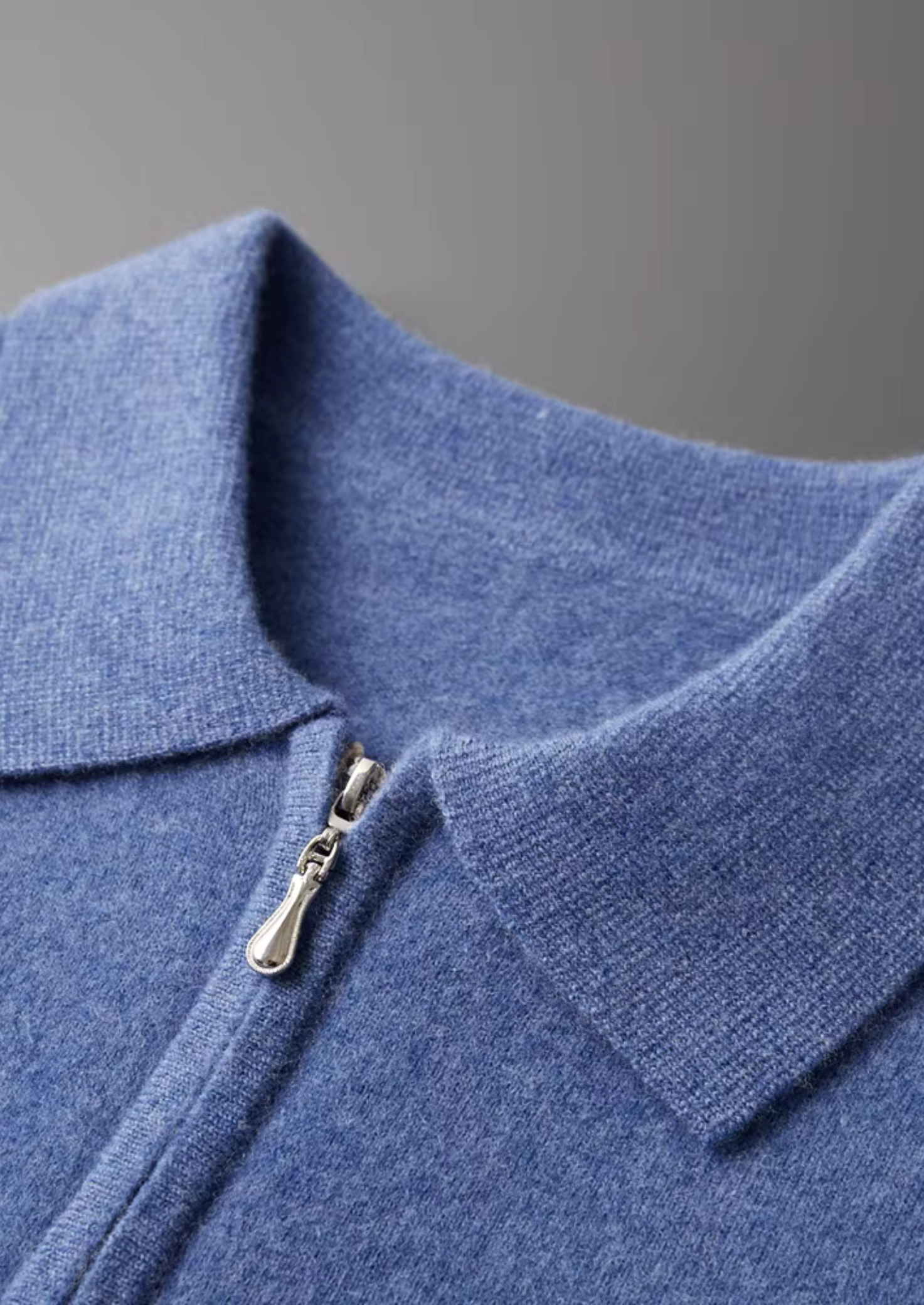 Wool Half-Zip Polo
