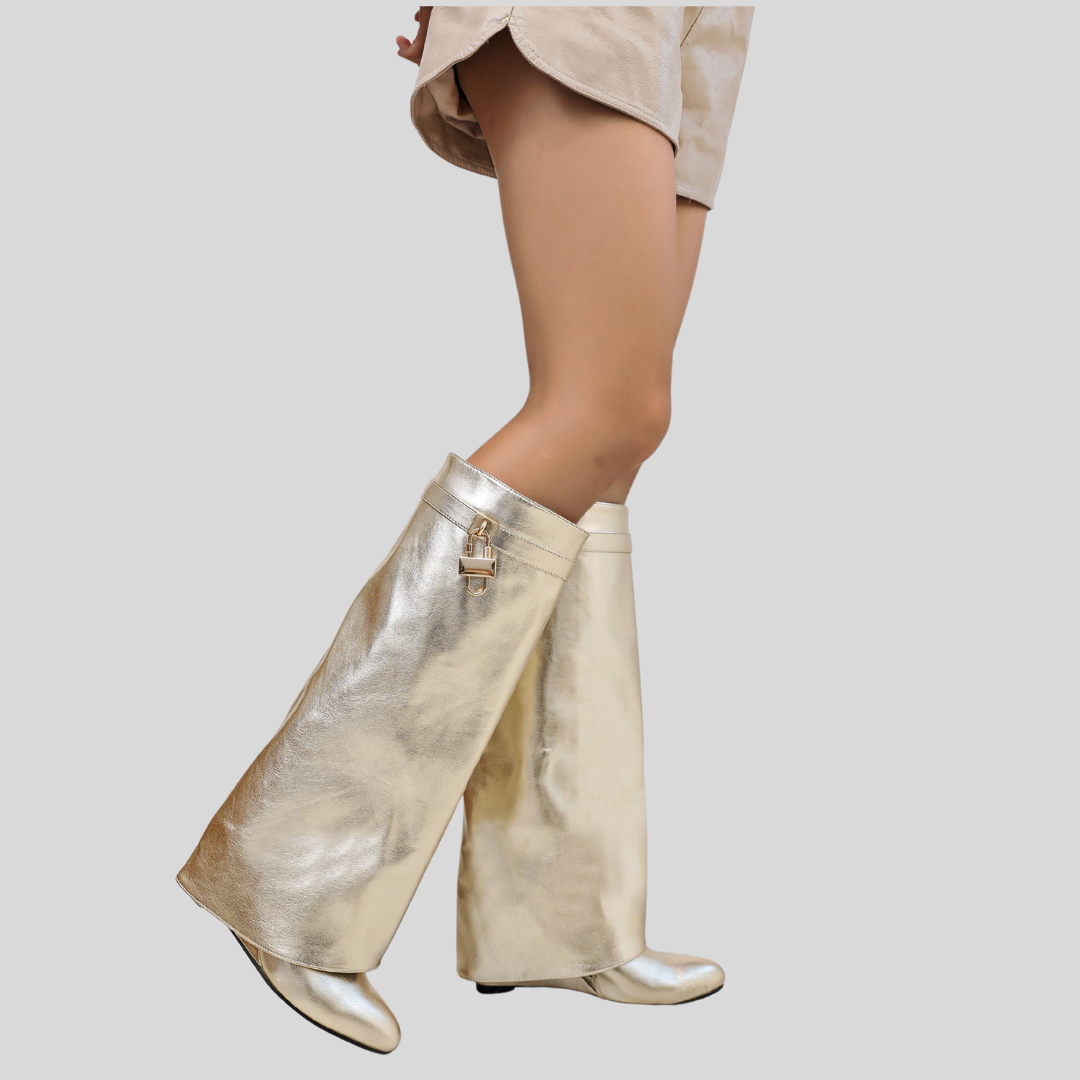 SORAYA™ - Metallic Leather Boots