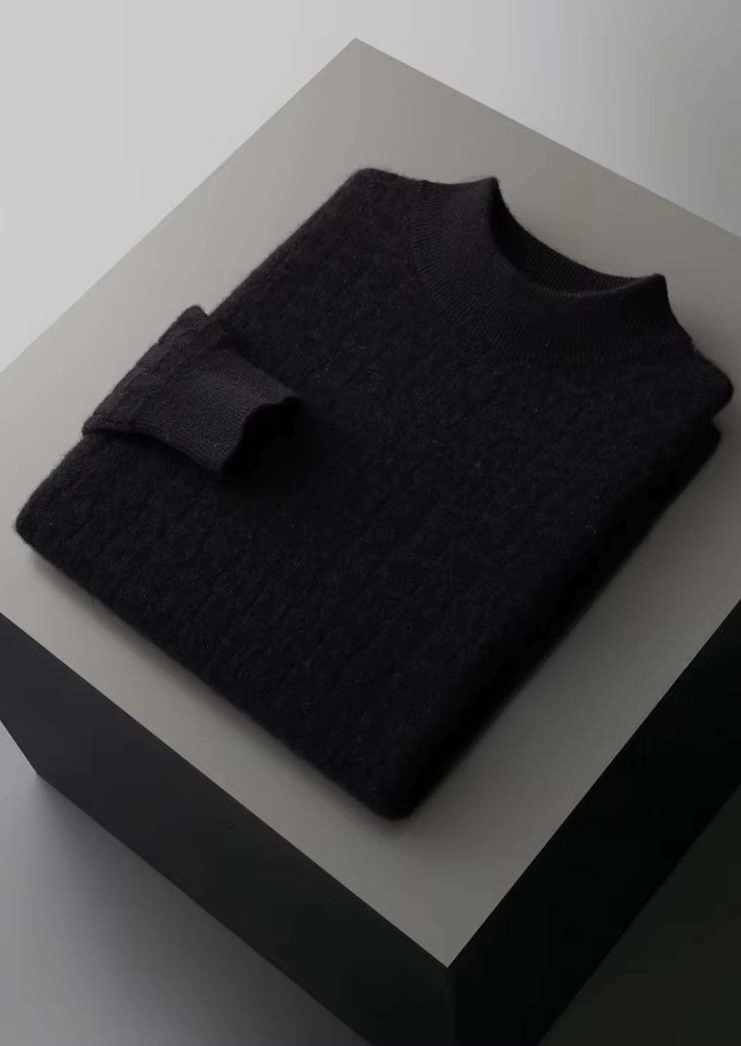Wool Textured Mockneck