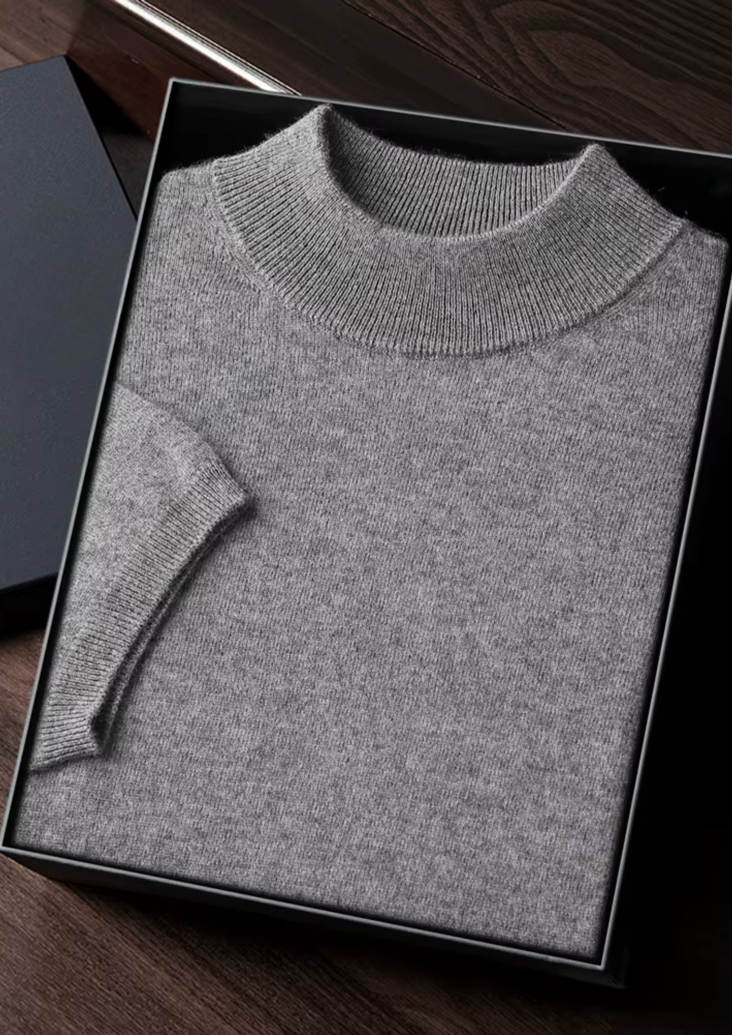 Cashmere Mock Neck T-Shirt