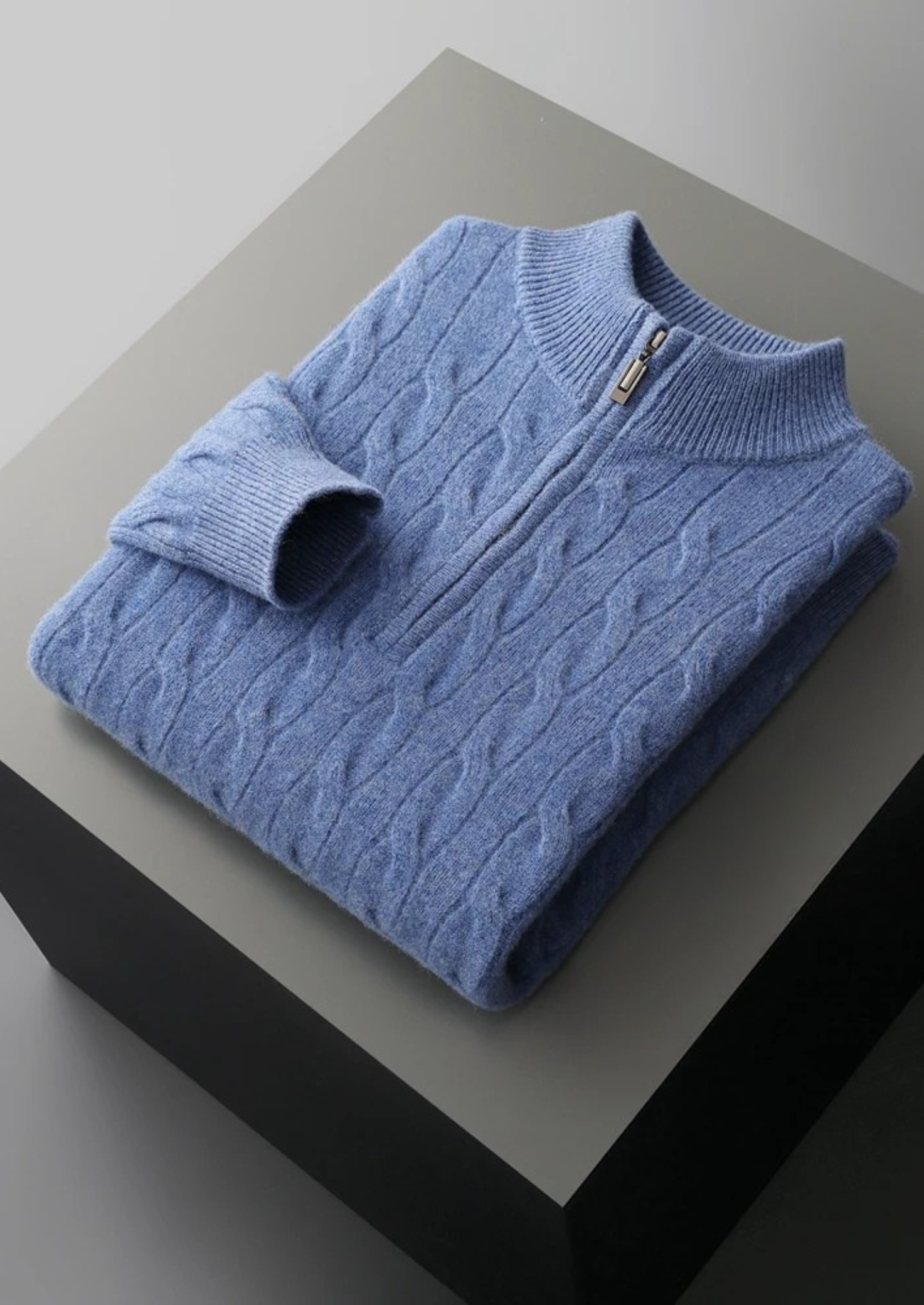 Wool Cable Half-Zip