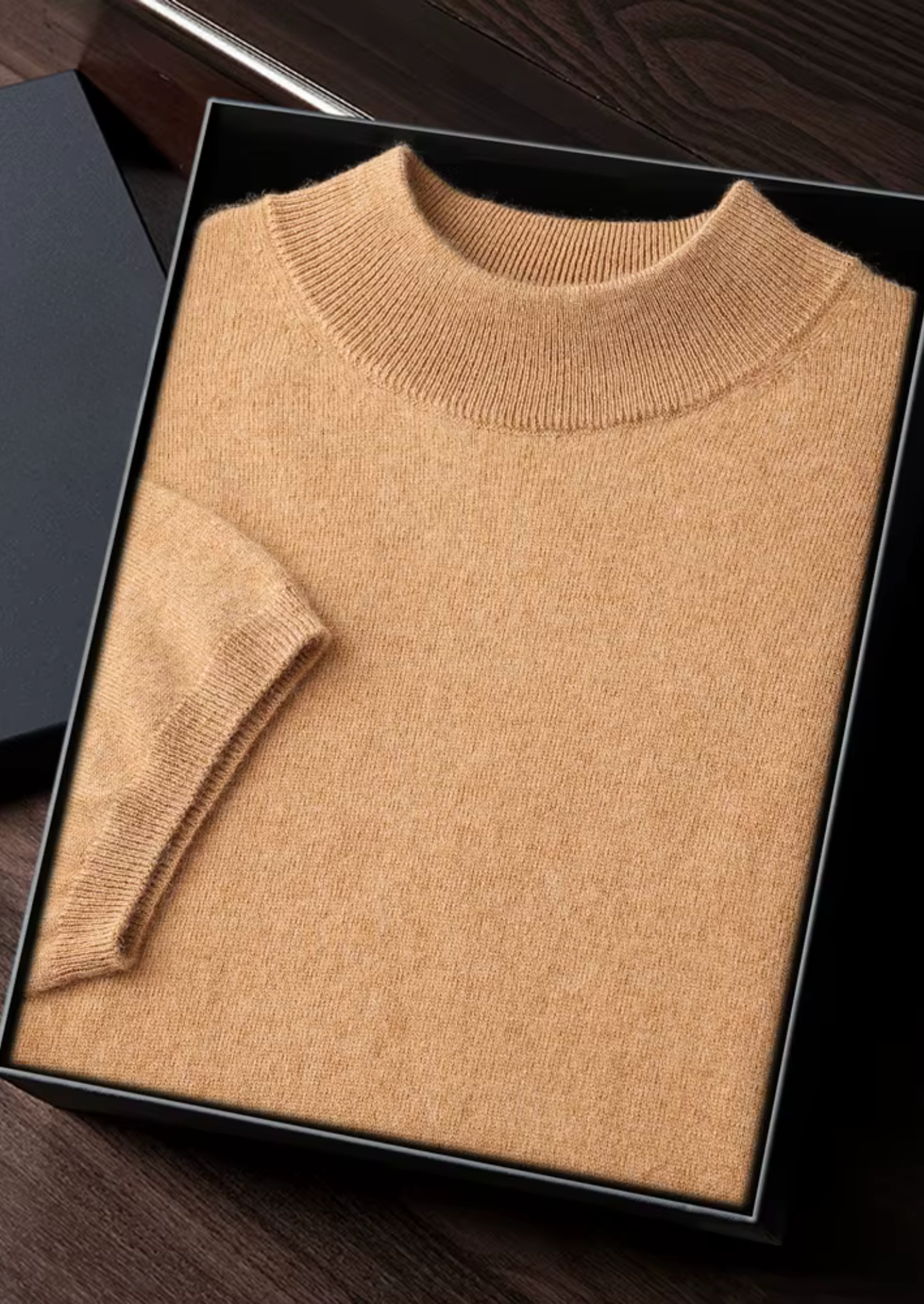 Cashmere Mock Neck T-Shirt