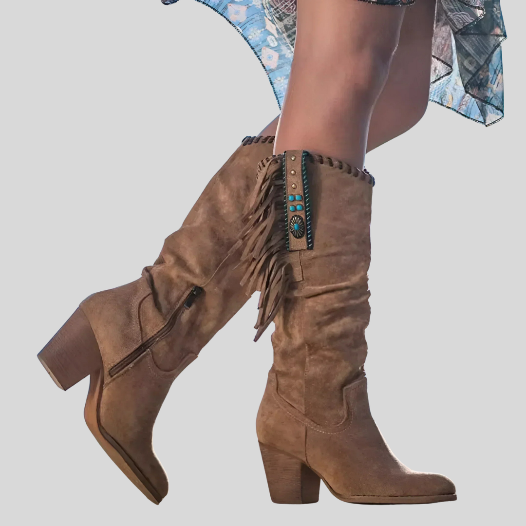 HARLOW™ - Classic Western Fringe Boots